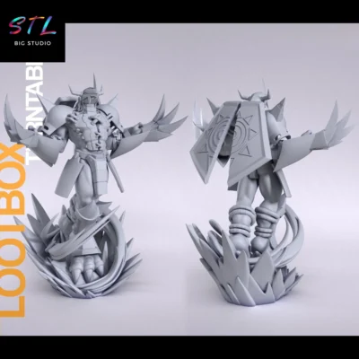 diorama wargreymon stl impresion 3d figura digimon