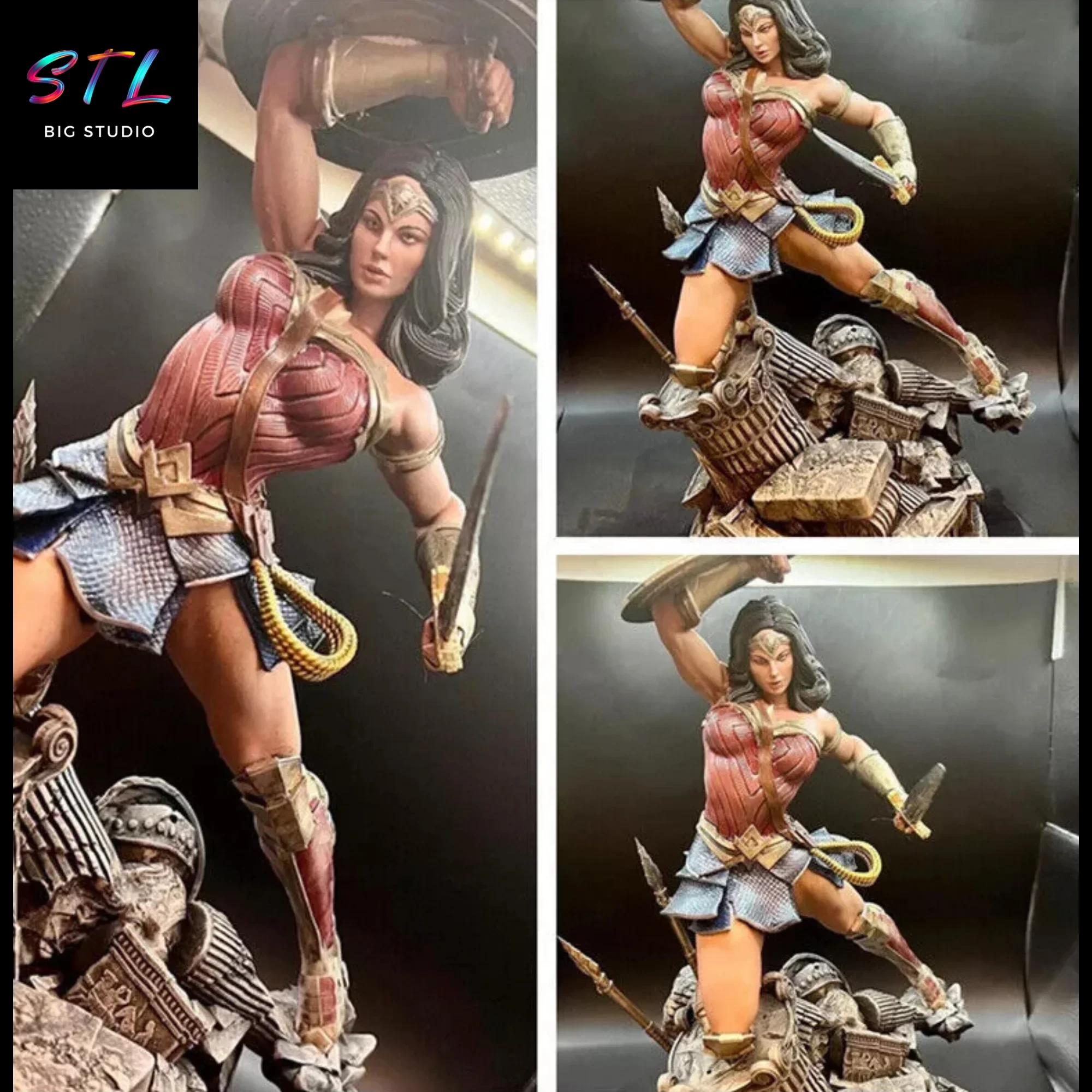 diorama wonder woman stl imprimir 3d diorama wonder woman stl imprimir 3d