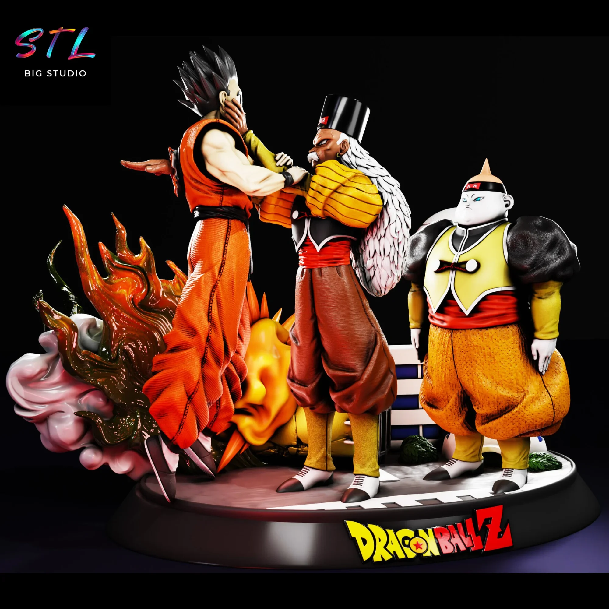 diorama yamcha vs androides 19 y 20 stl dragon ball para impresion 3d diorama yamcha vs androides 19 y 20 stl dragon ball para impresion 3d