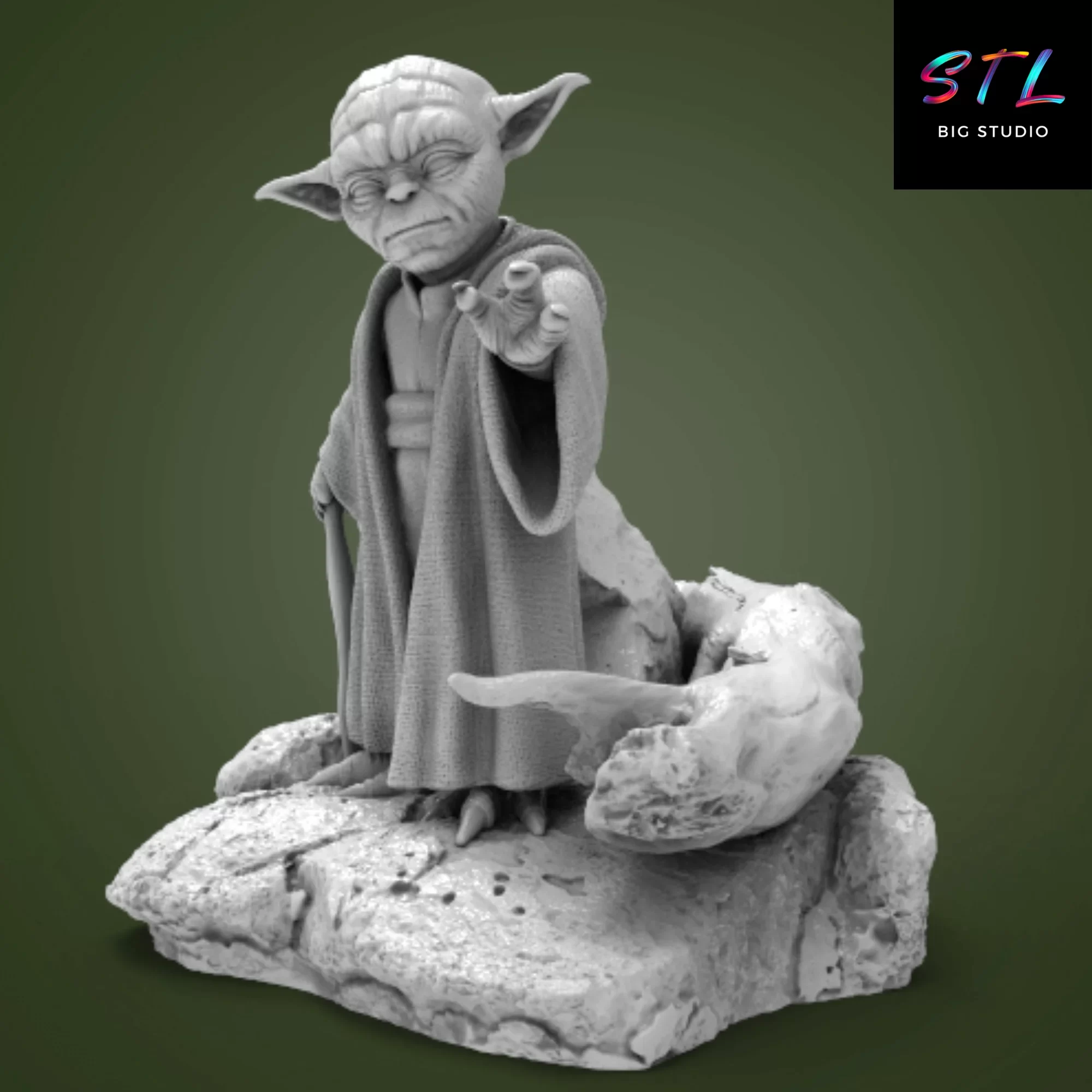 diorama yoda stl star wars impresion 3d diorama yoda stl star wars impresion 3d
