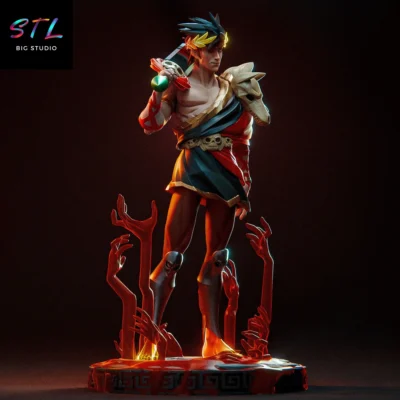 diorama zagreus stl hades impresion 3d
