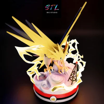 diorama zapdos stl impresion 3d figura pokemon