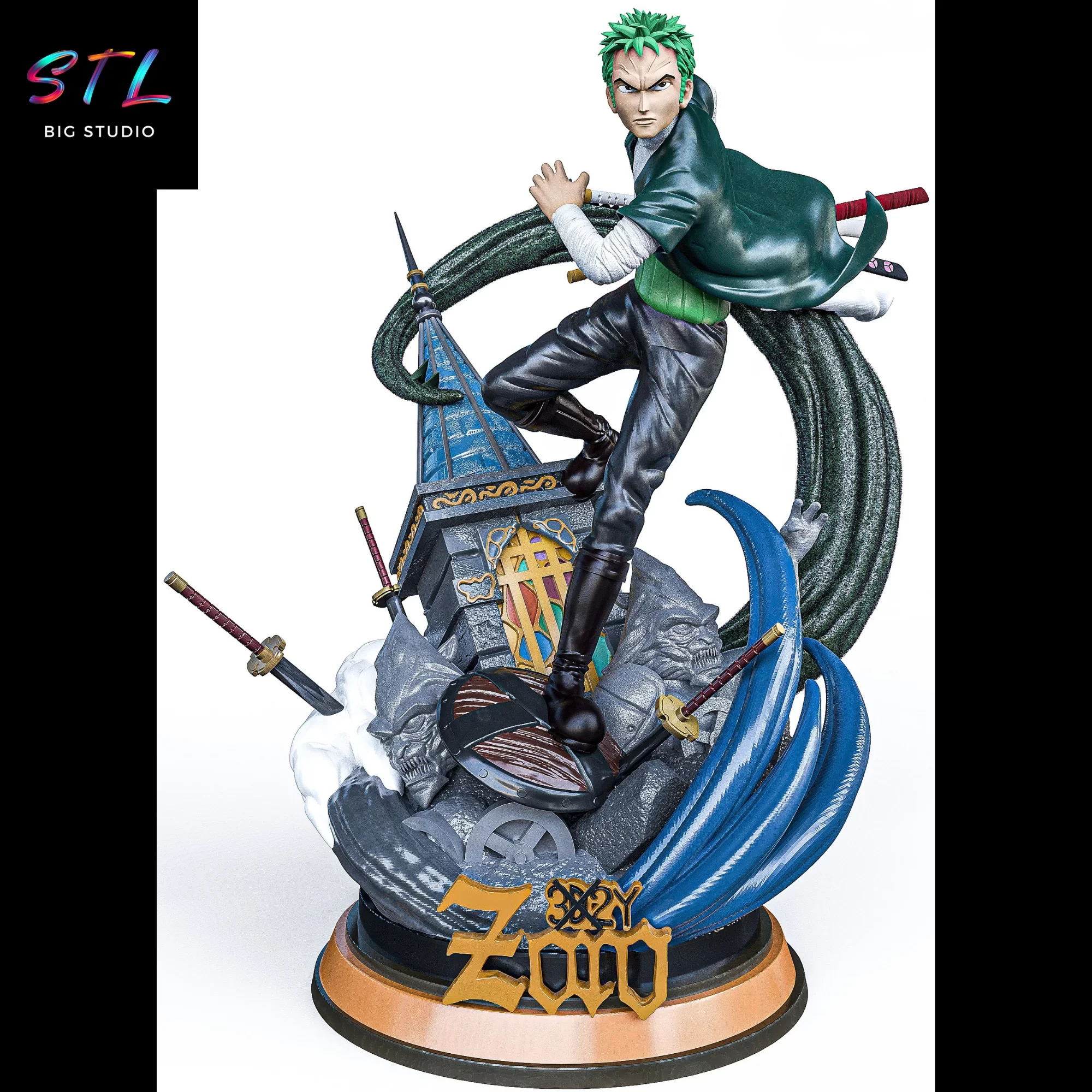 diorama zoro stl imprimir 3d one piece diorama zoro stl imprimir 3d one piece