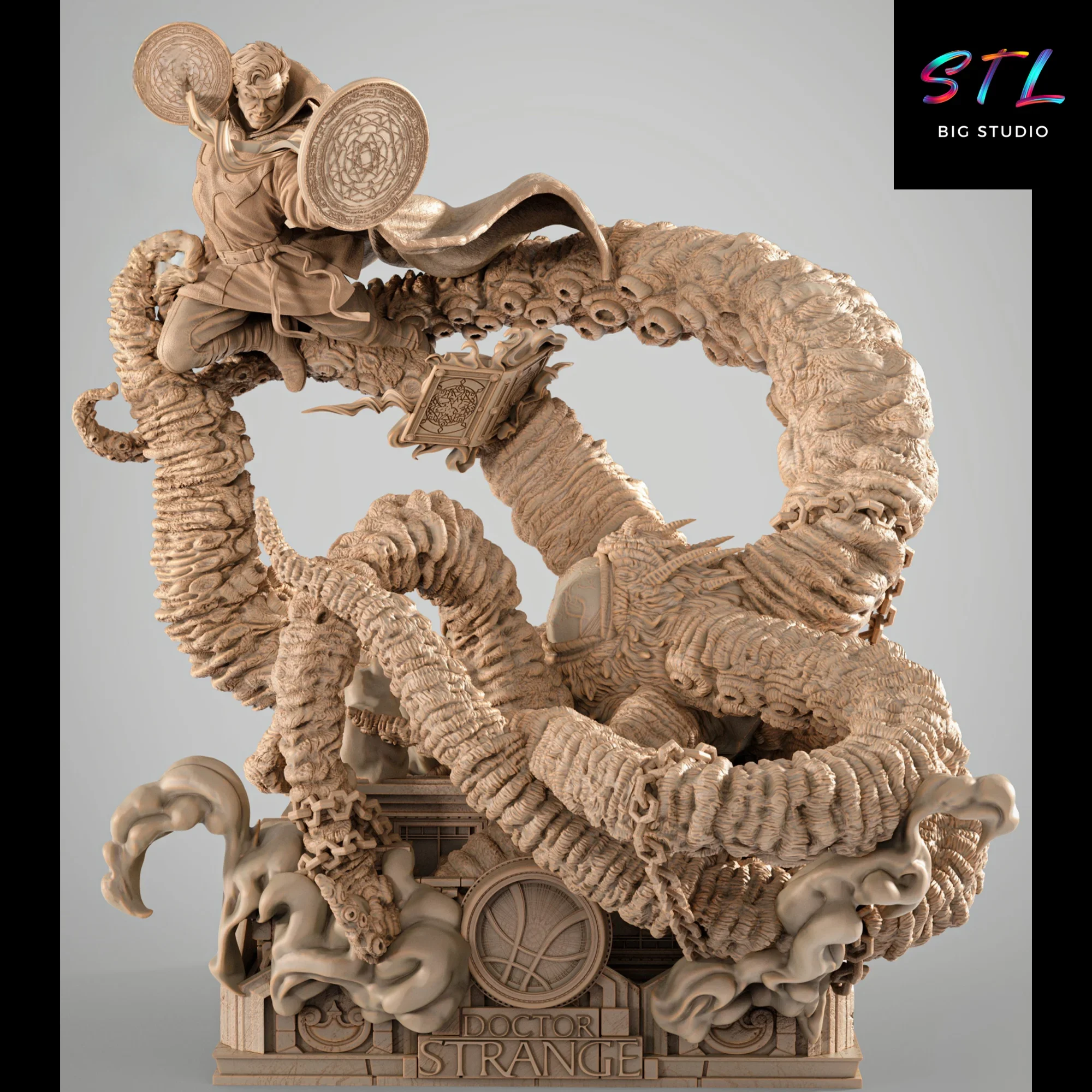 doctor strange vs shuma gorath stl impresion 3d diorama doctor strange vs shuma gorath stl impresion 3d diorama