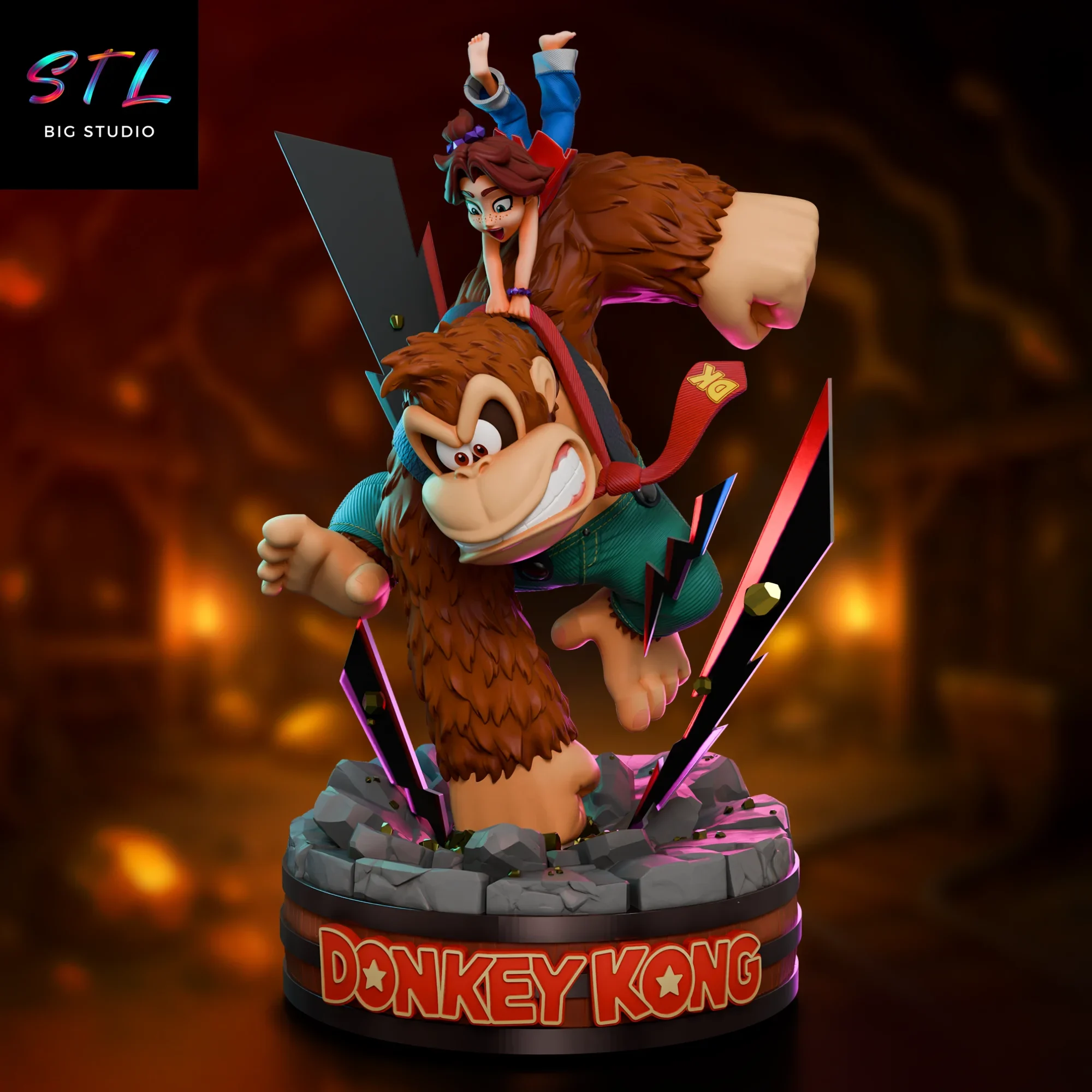 donkey kong stl impresion 3d videojuegos donkey kong stl impresion 3d videojuegos