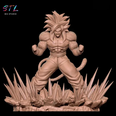dragon ball gt stl son goku ssj4 impresion 3d