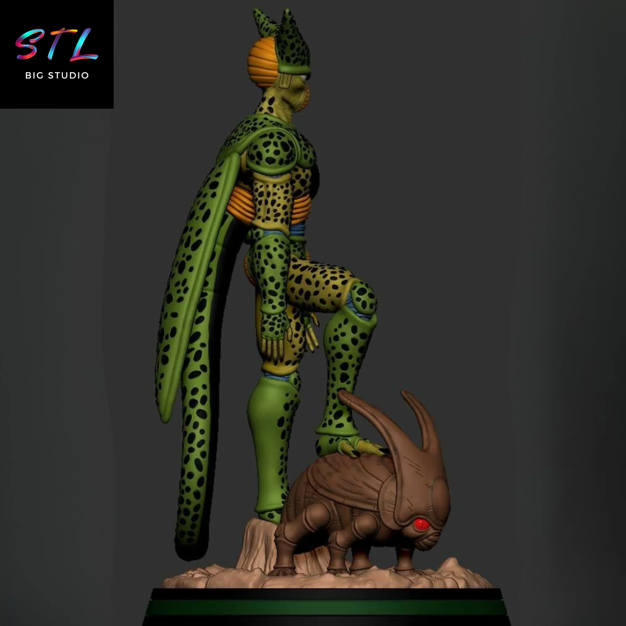 dragon ball stl cell fase 1 diorama impresion 3d dragon ball stl cell fase 1 diorama impresion 3d