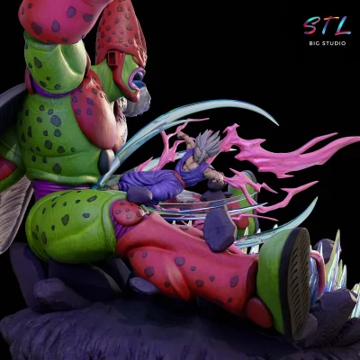dragon ball stl cell max vs gohan beast diorama impresion 3d