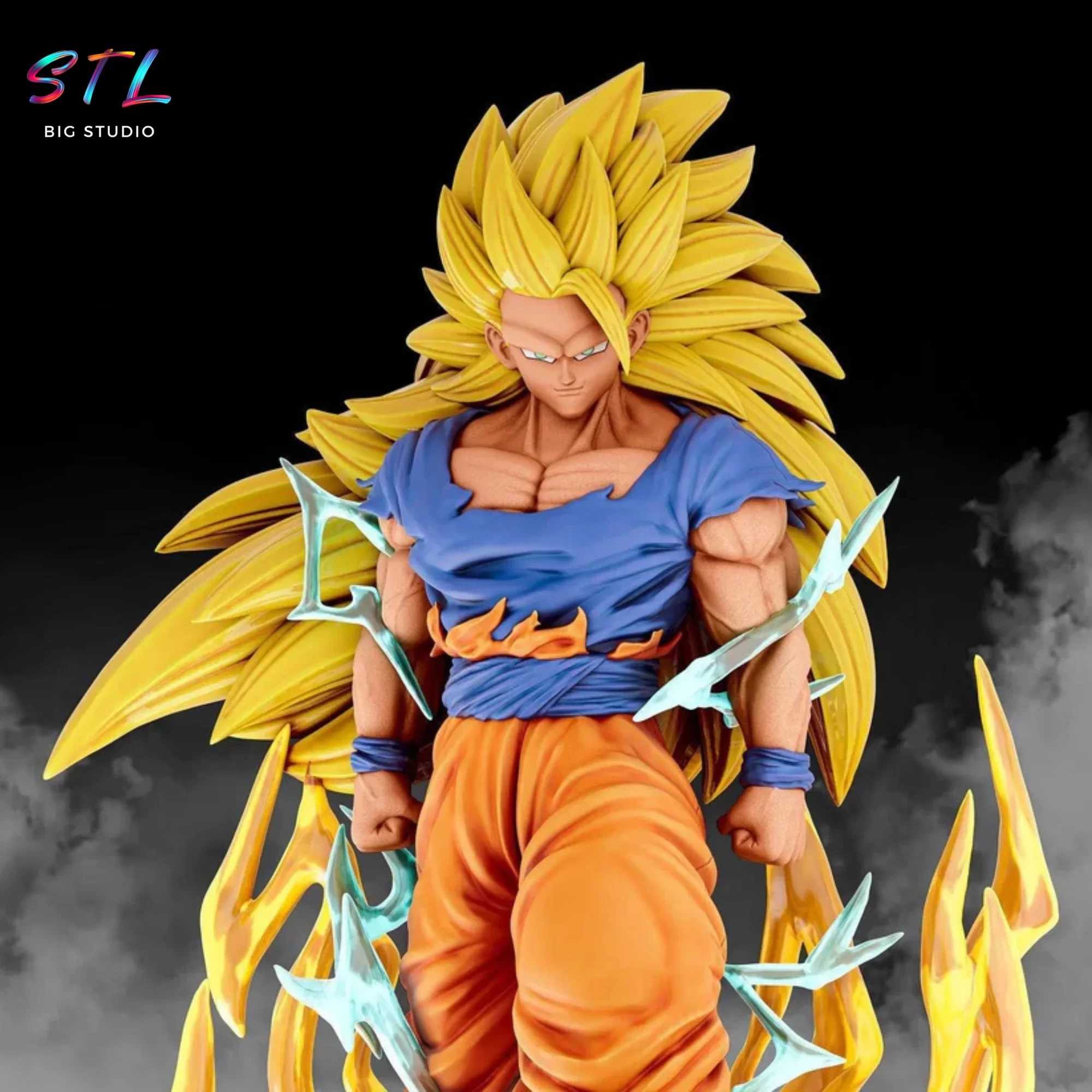 dragon ball stl goku super saiyan 3 imprimir 3d