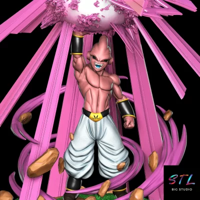 dragon ball stl kid buu imprimir 3d figura