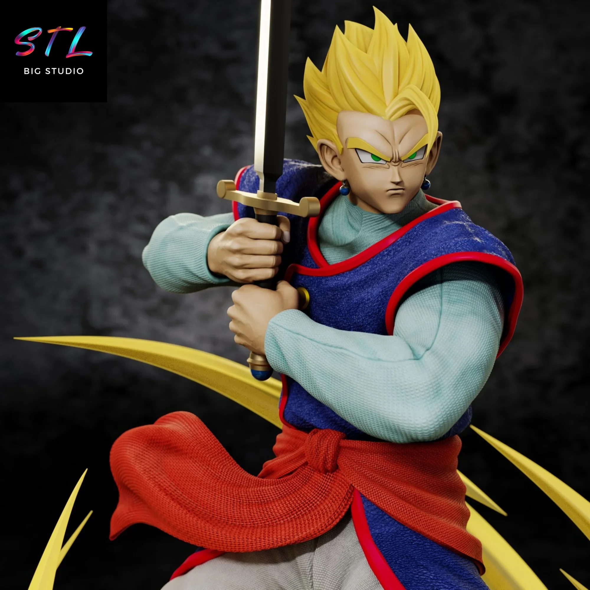dragon ball stl son gohan espada z diorama impresion 3d dragon ball stl son gohan espada z diorama impresion 3d