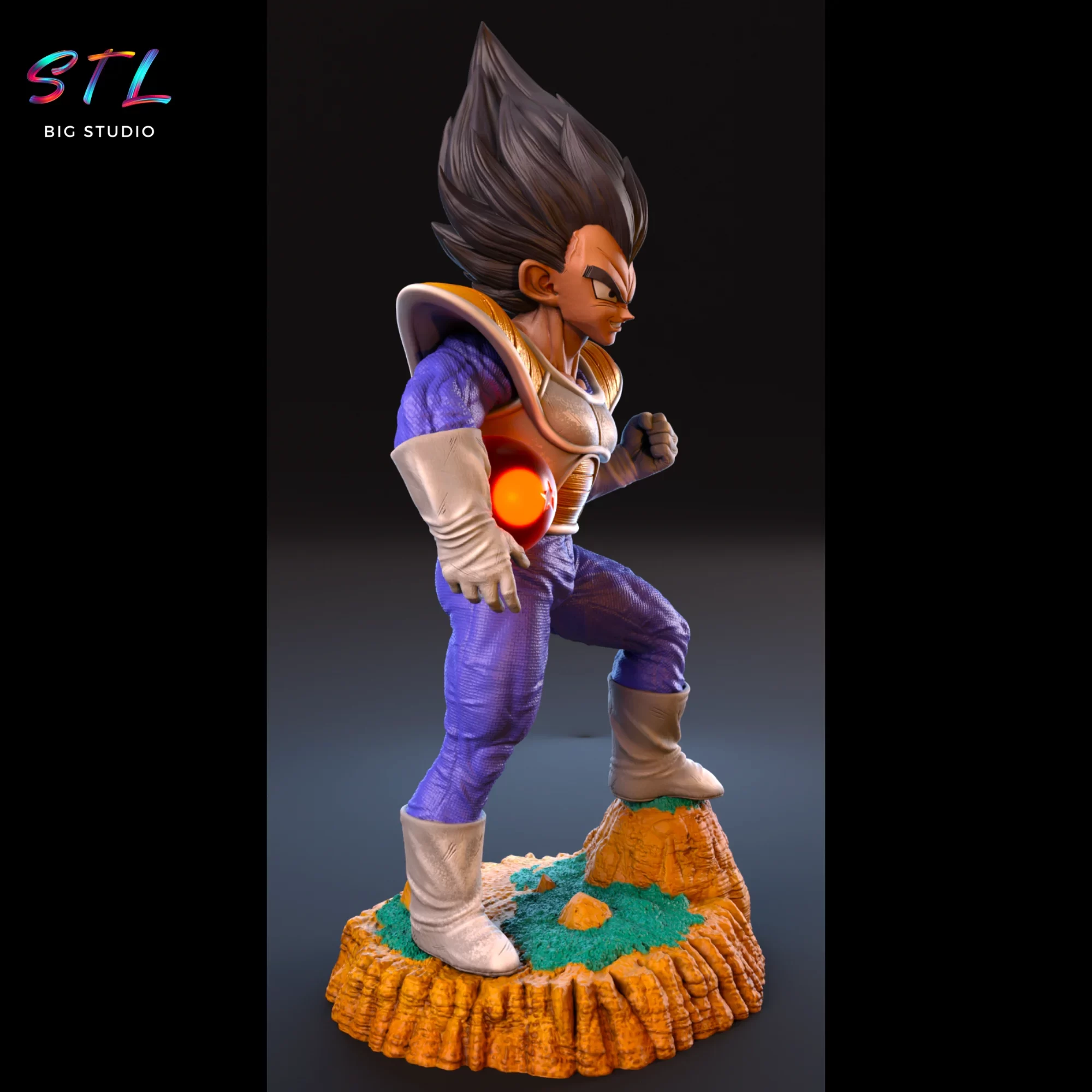 dragon ball stl vegeta namek diorama impreison 3d dragon ball stl vegeta namek diorama impreison 3d