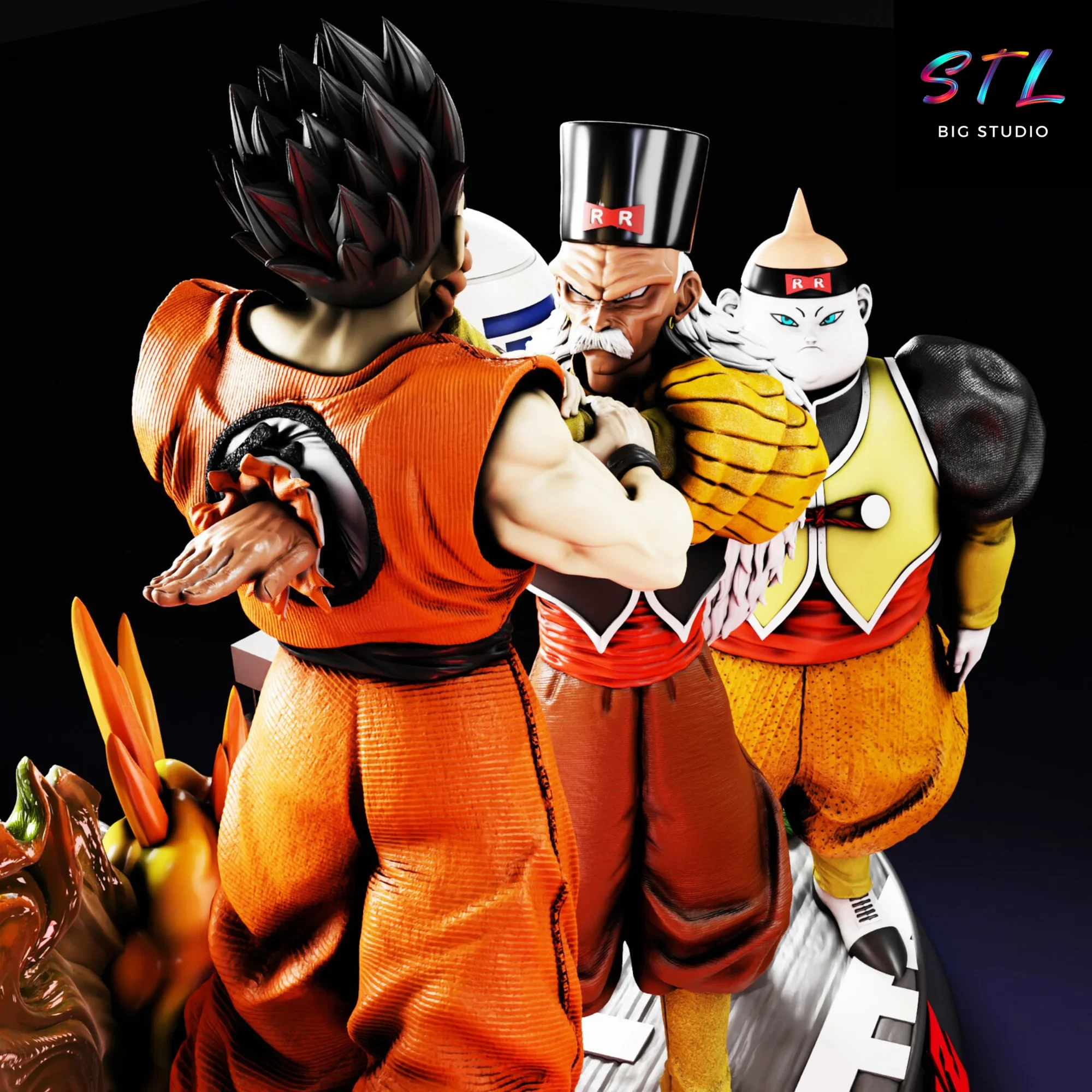 dragon ball stl yamcha vs androides para impresion 3d dragon ball stl yamcha vs androides para impresion 3d