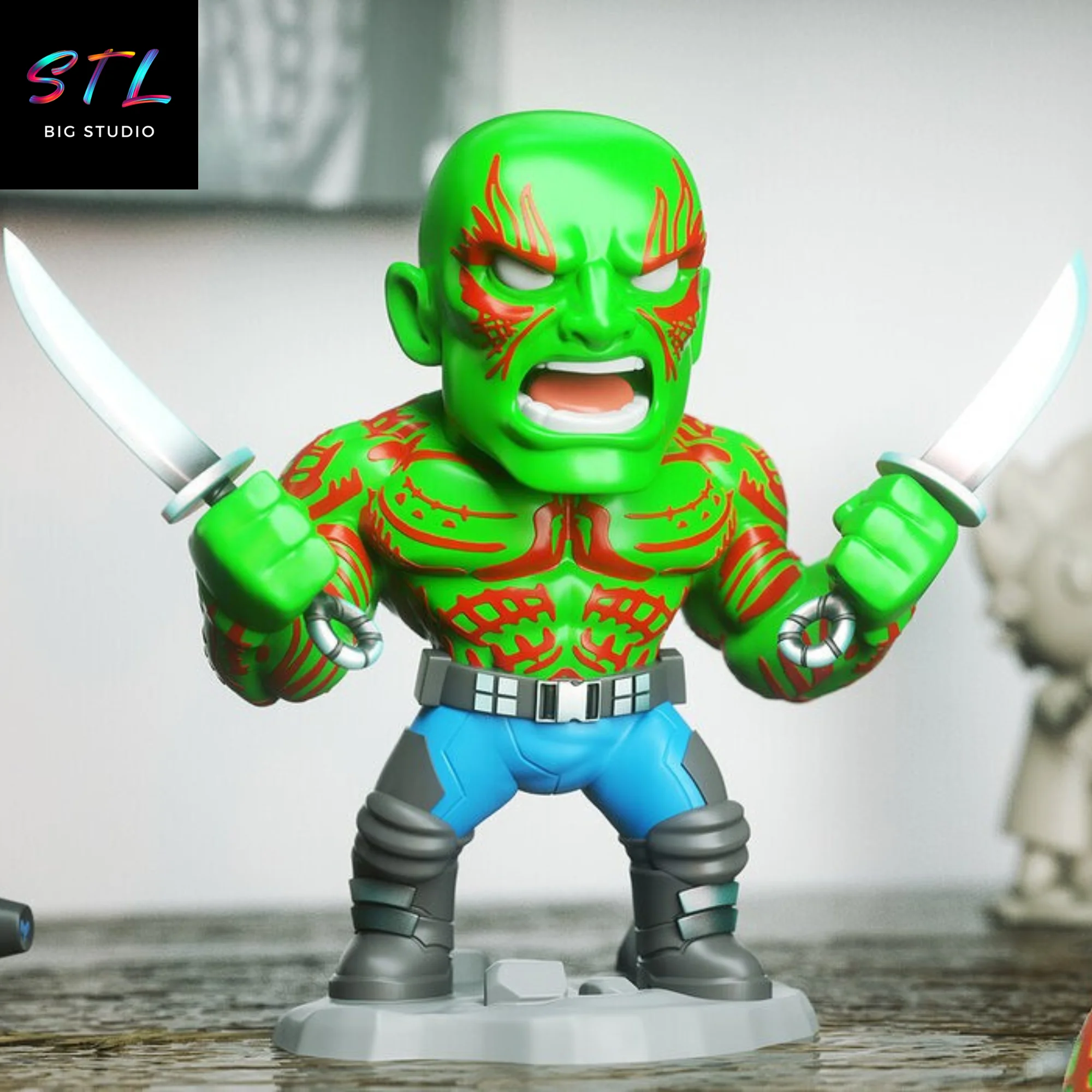 drax chibi stl guardianes de la galaxia impresion 3d