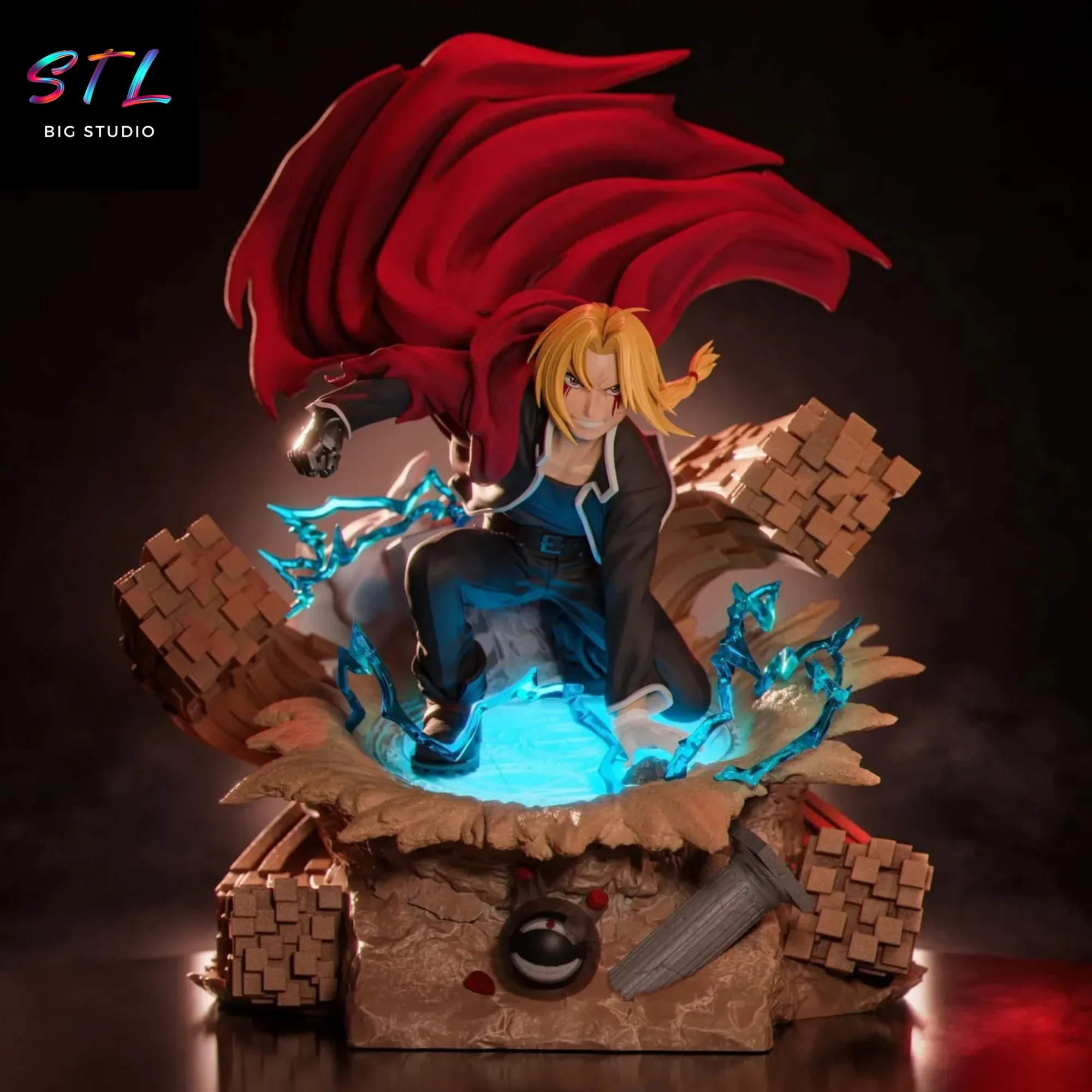 edward elric stl diorama impresion 3d fullmetal alchemist