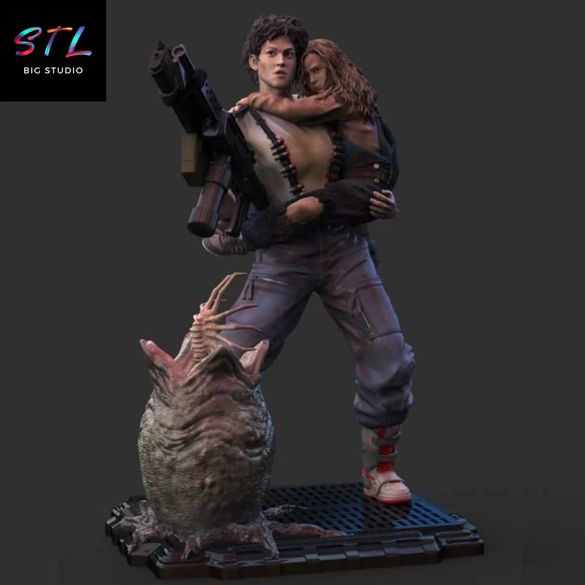 ellen ripley y newt stl aliens impresion 3d