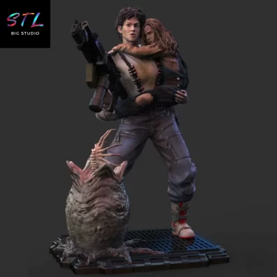 ellen ripley y newt stl aliens impresion 3d