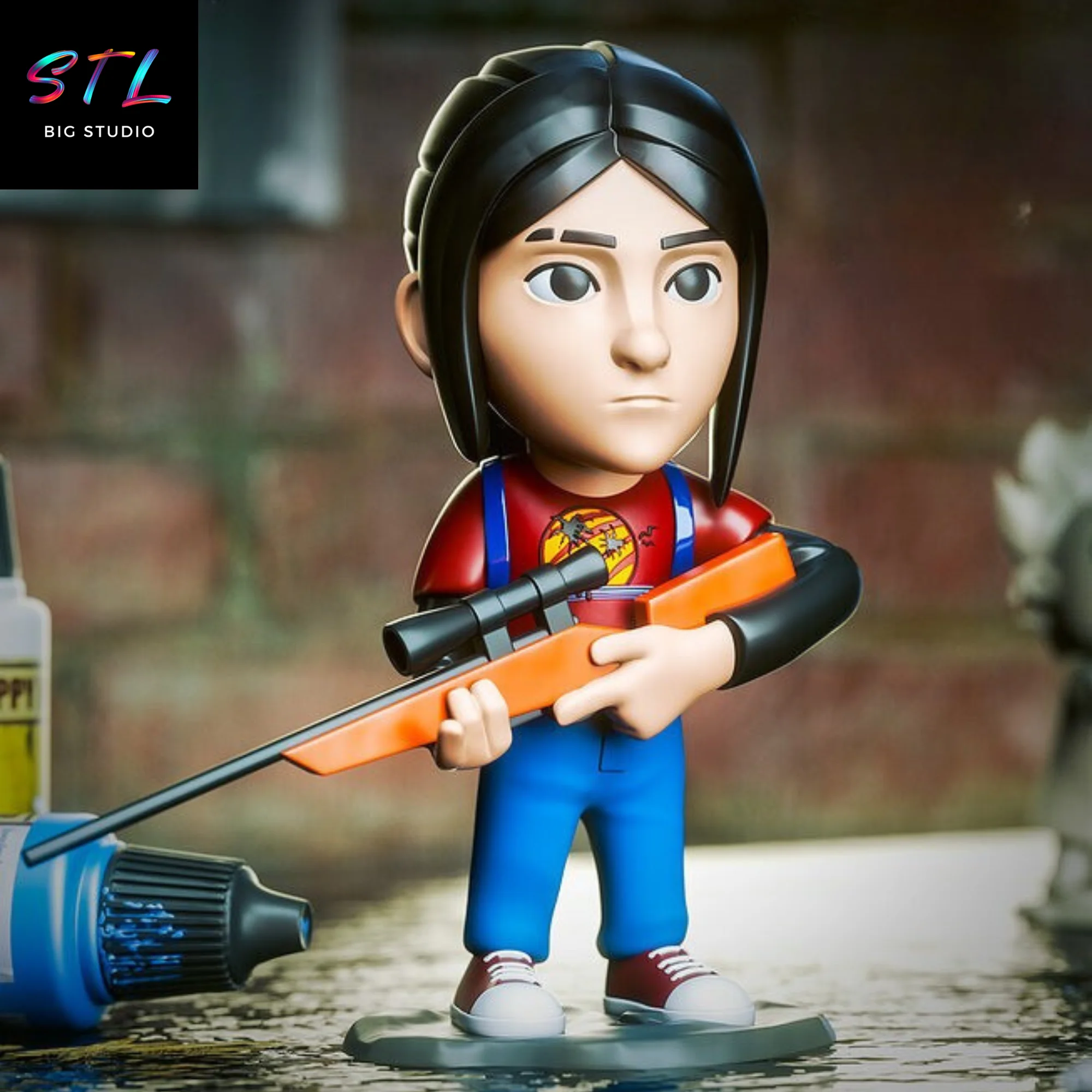 ellie chibi stl last of us impresion 3d