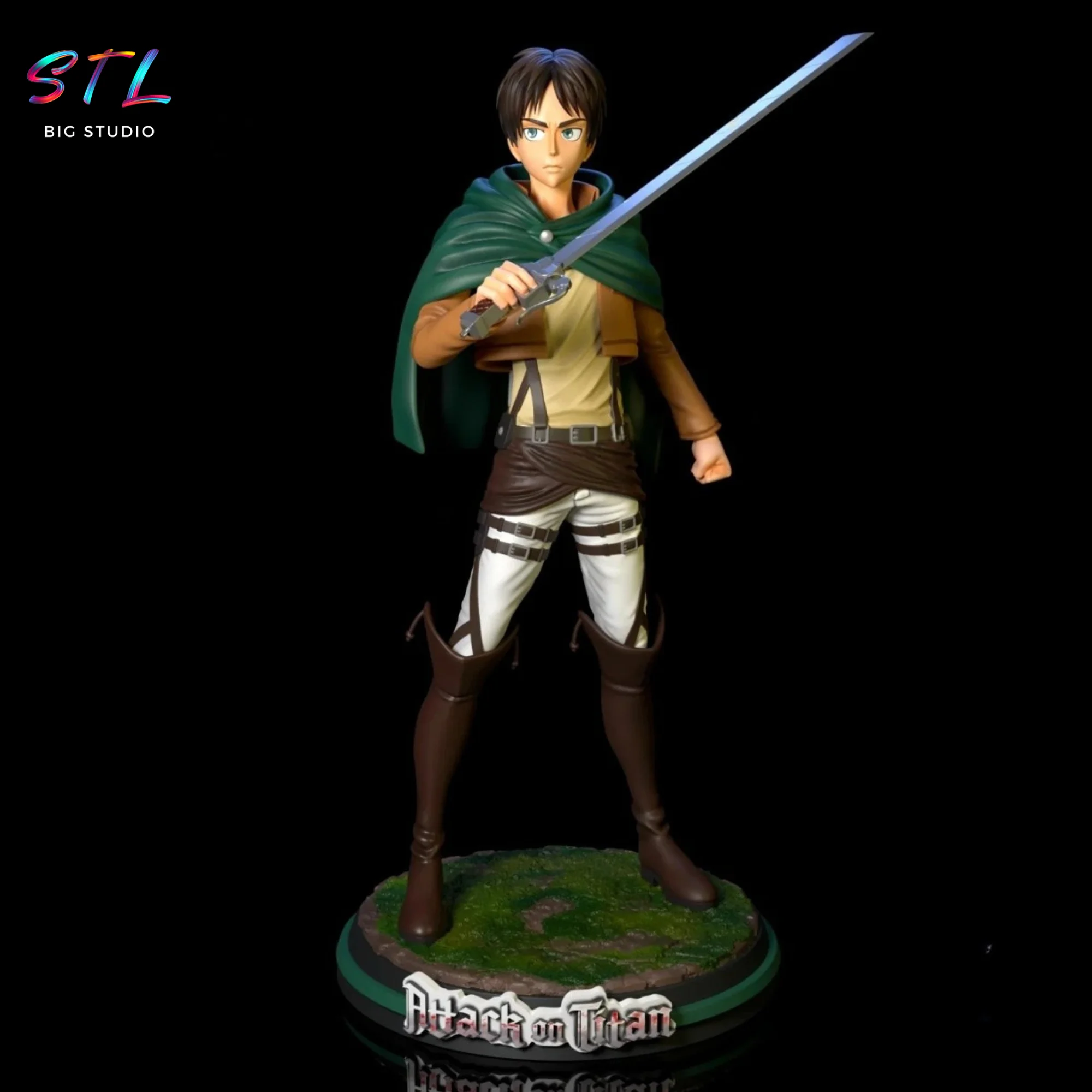 eren jaeger stl ataque a los titanes para impresion 3d
