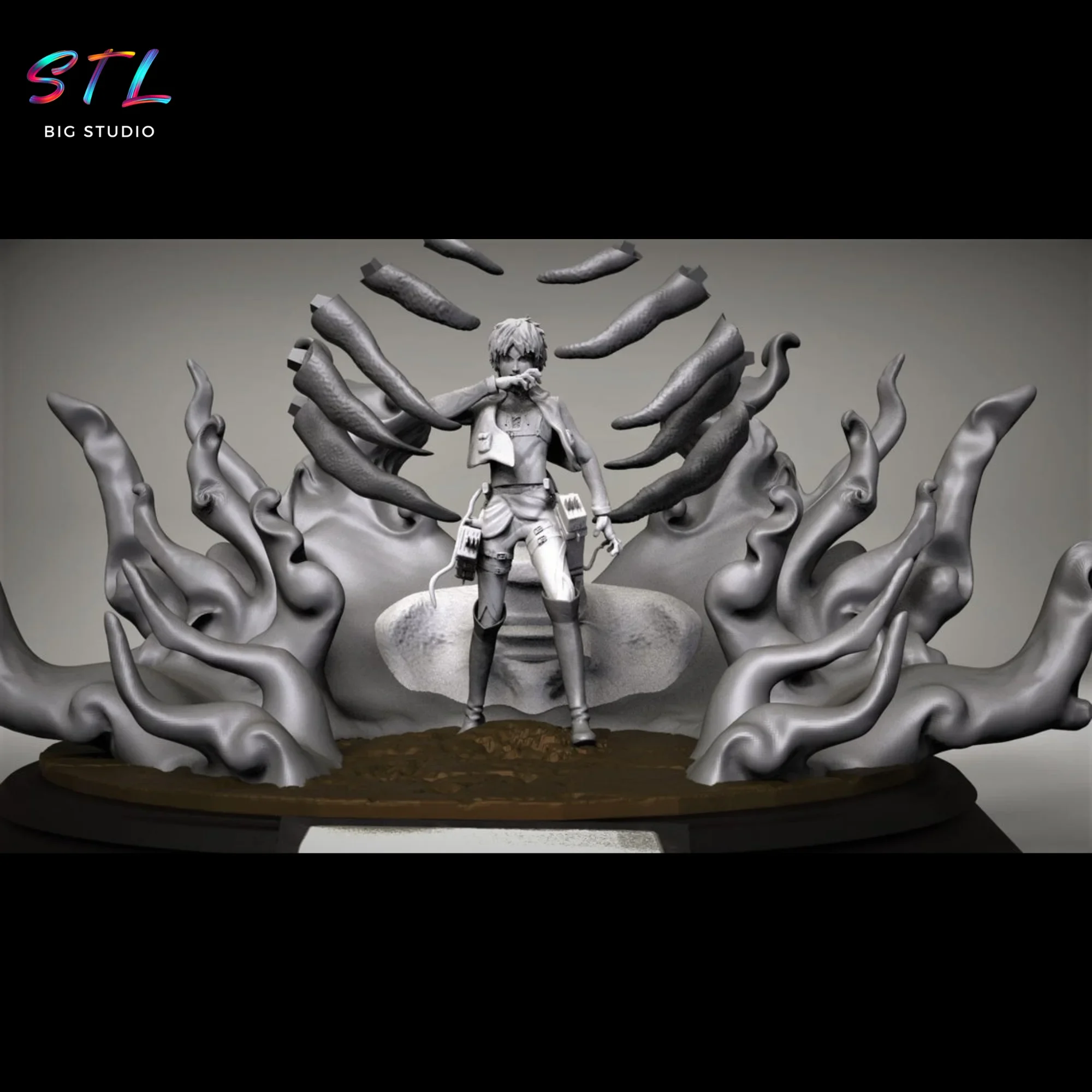 eren yeager stl titan de ataque impresion 3d shingeki no kyojin eren yeager stl titan de ataque impresion 3d shingeki no kyojin