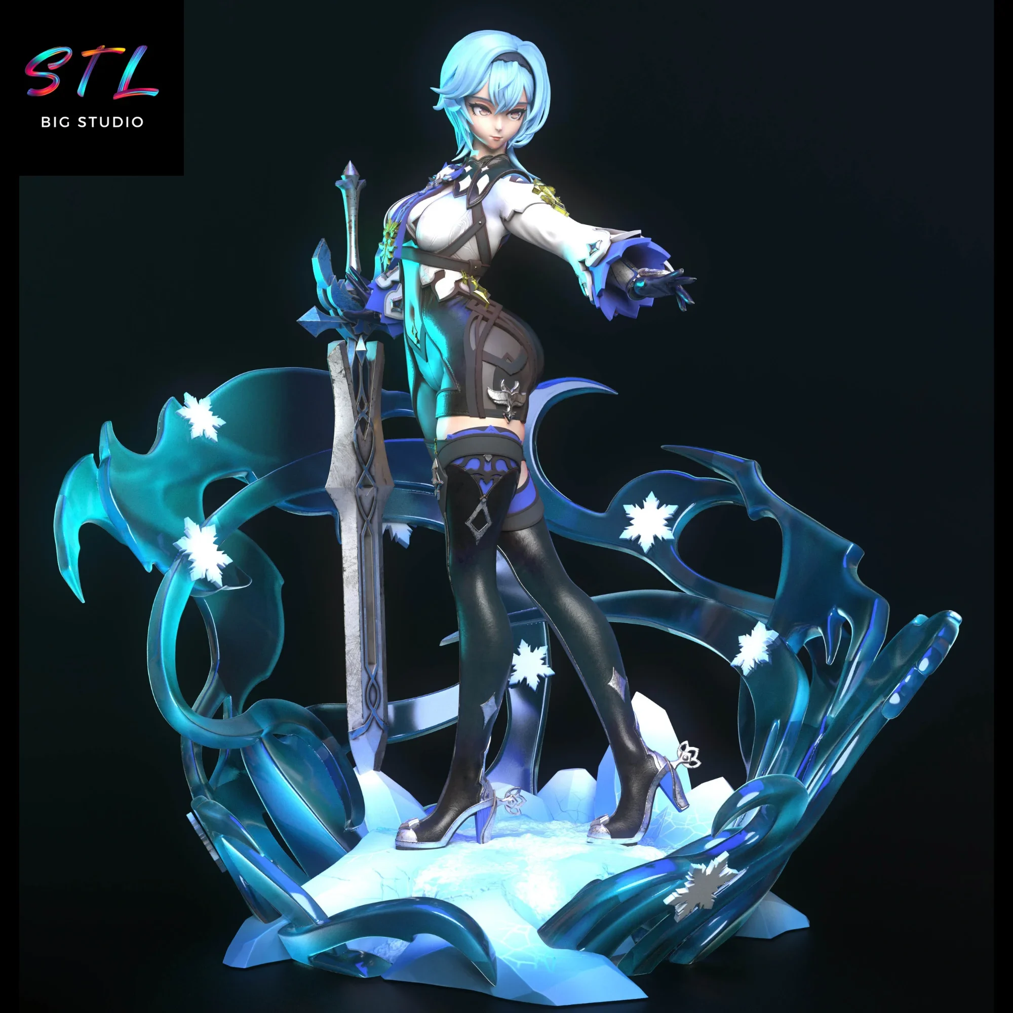 eula stl genshin impact impresion 3d eula stl genshin impact impresion 3d