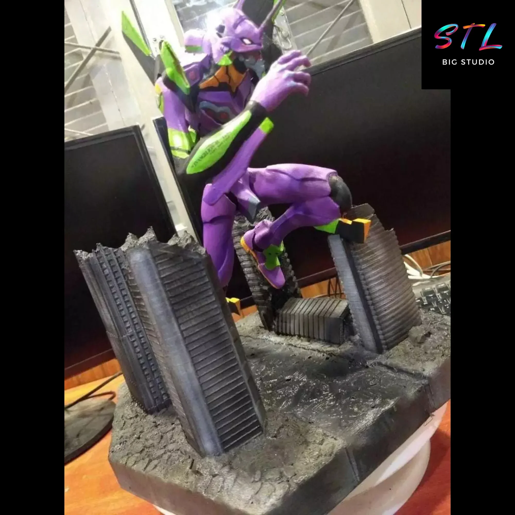 evangelion eva 01 stl impresion 3d figura anime evangelion eva 01 stl impresion 3d figura anime