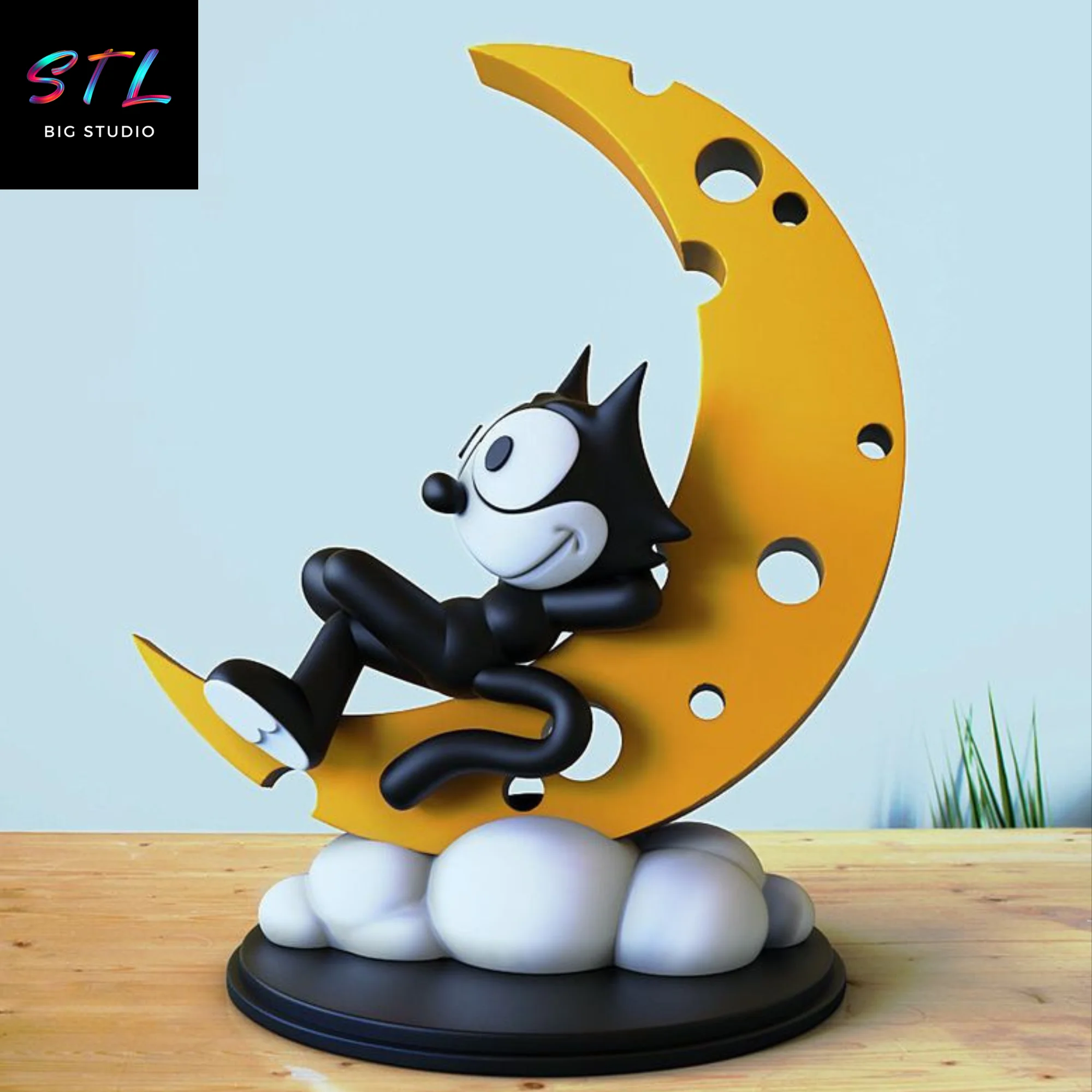 felix el gato stl diorama impresion 3d