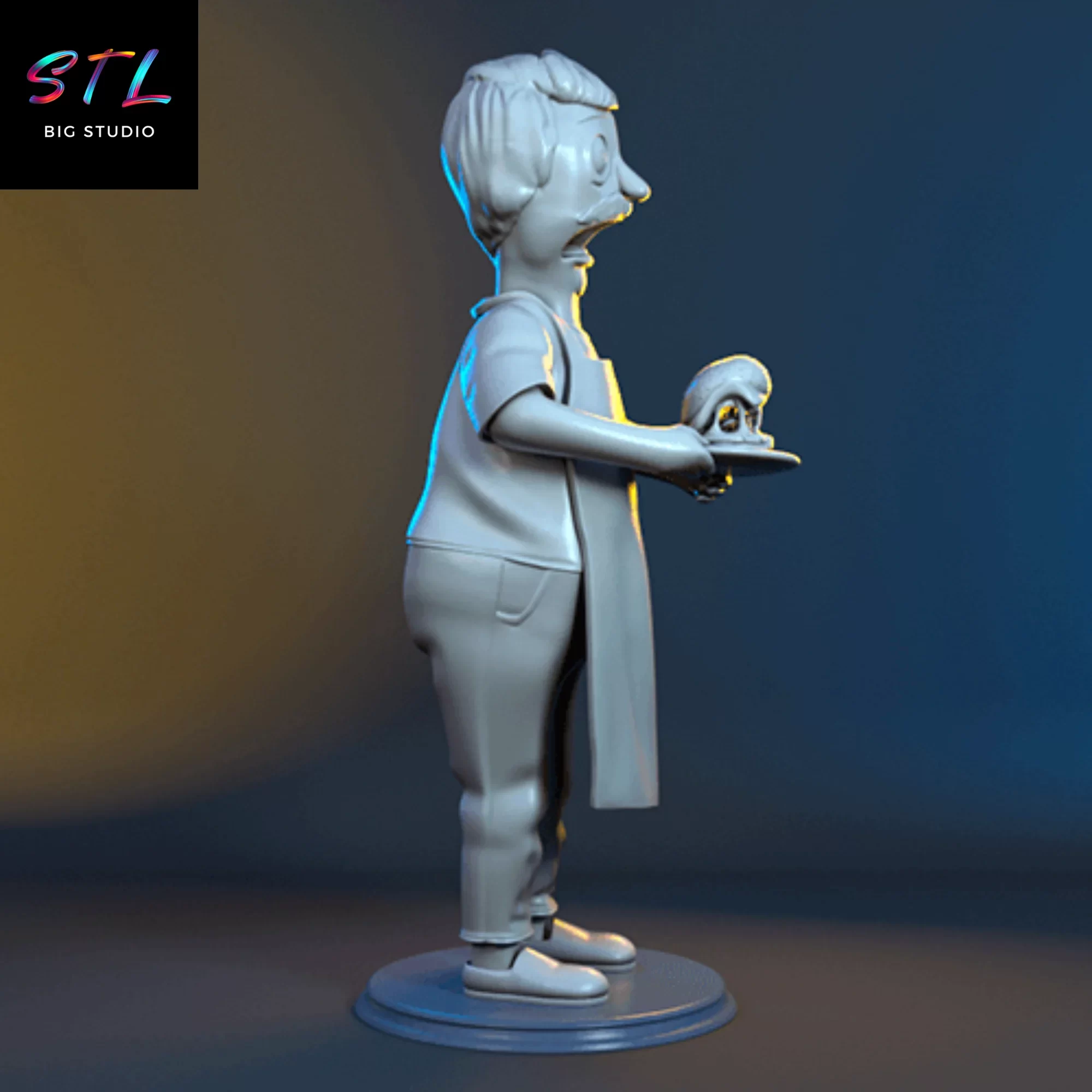 figura 3d bob de bob's burgers stl para imprimir figura 3d bob de bob's burgers stl para imprimir