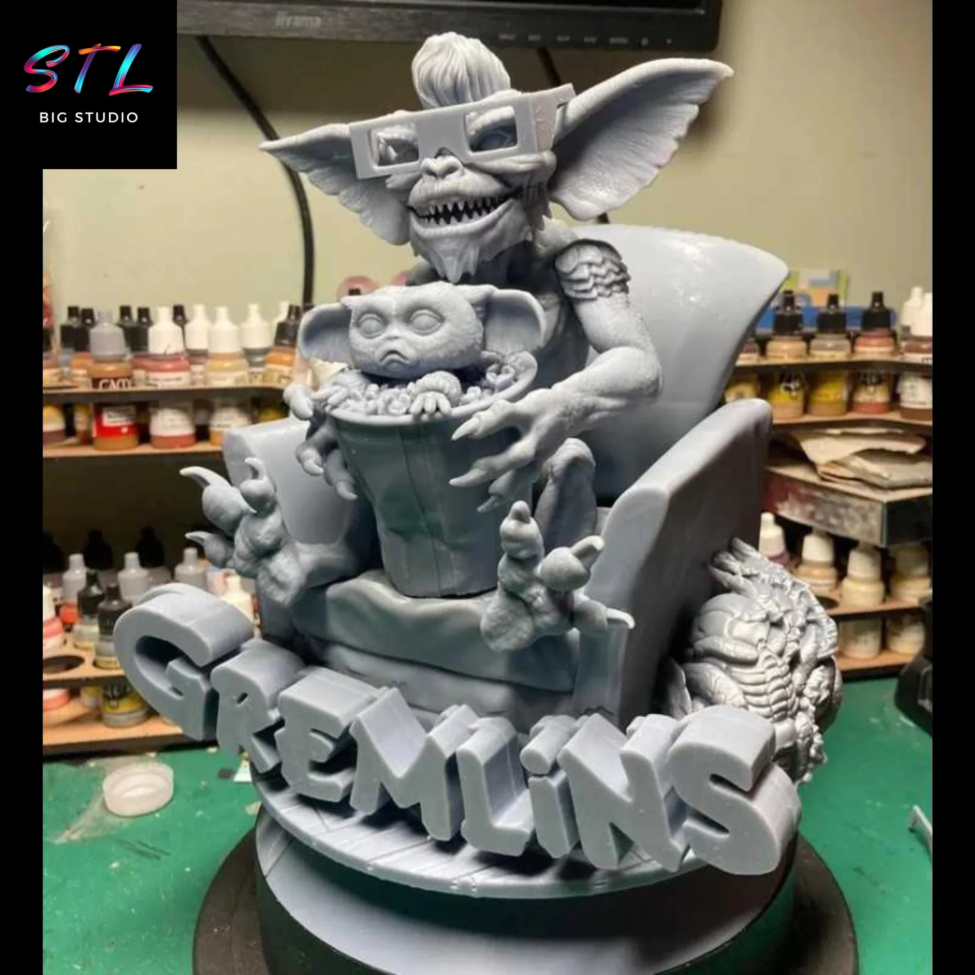 figura 3d gremlins peliculas clasicas diorama figura 3d gremlins peliculas clasicas diorama