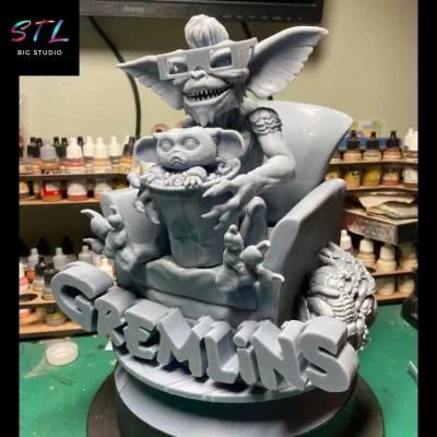 figura 3d gremlins peliculas clasicas diorama