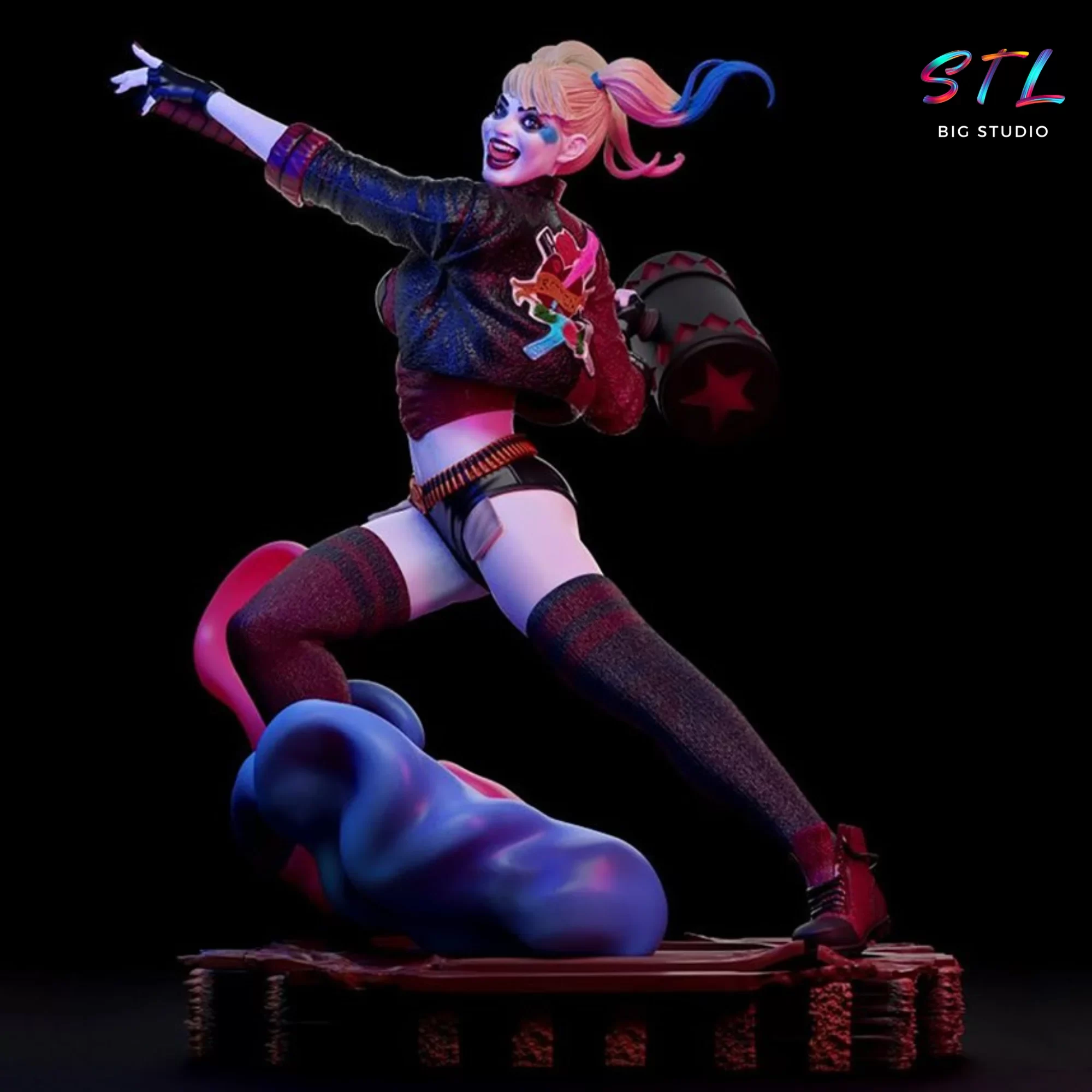 figura 3d harley quinn stl para imprimir figura 3d harley quinn stl para imprimir