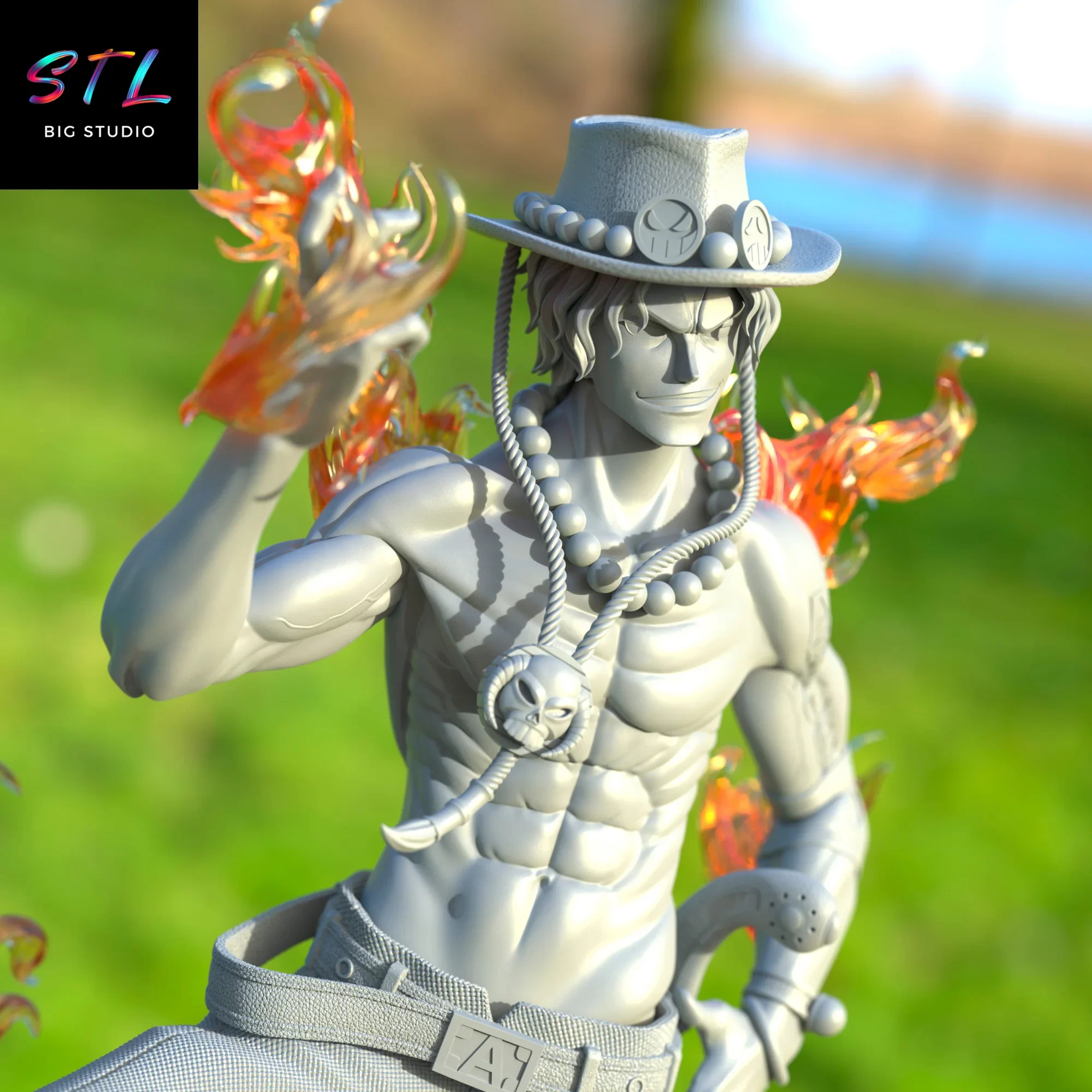 figura 3d portgas d ace one piece figura 3d portgas d ace one piece