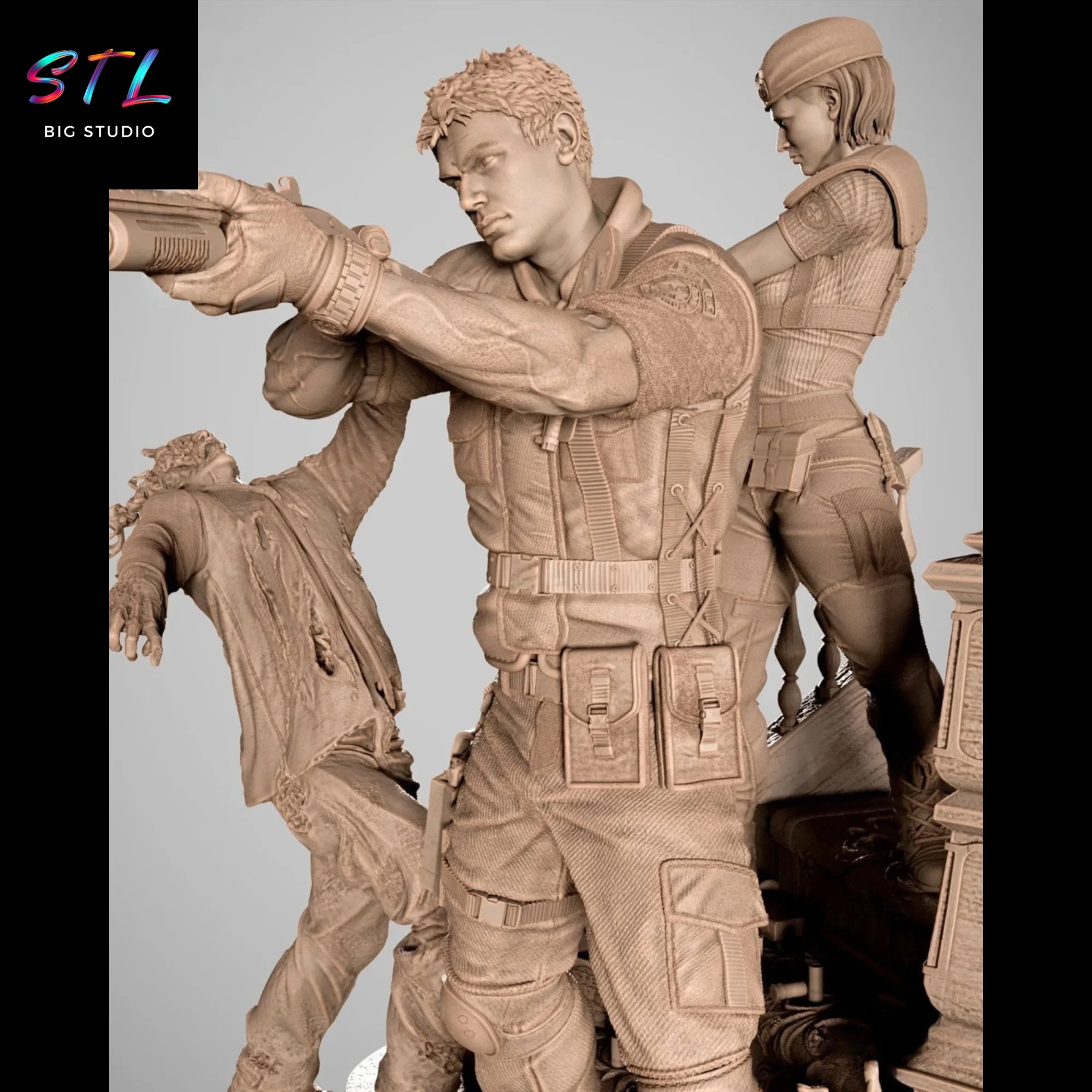 figura 3d resident evil stl diorama impresion 3d figura 3d resident evil stl diorama impresion 3d