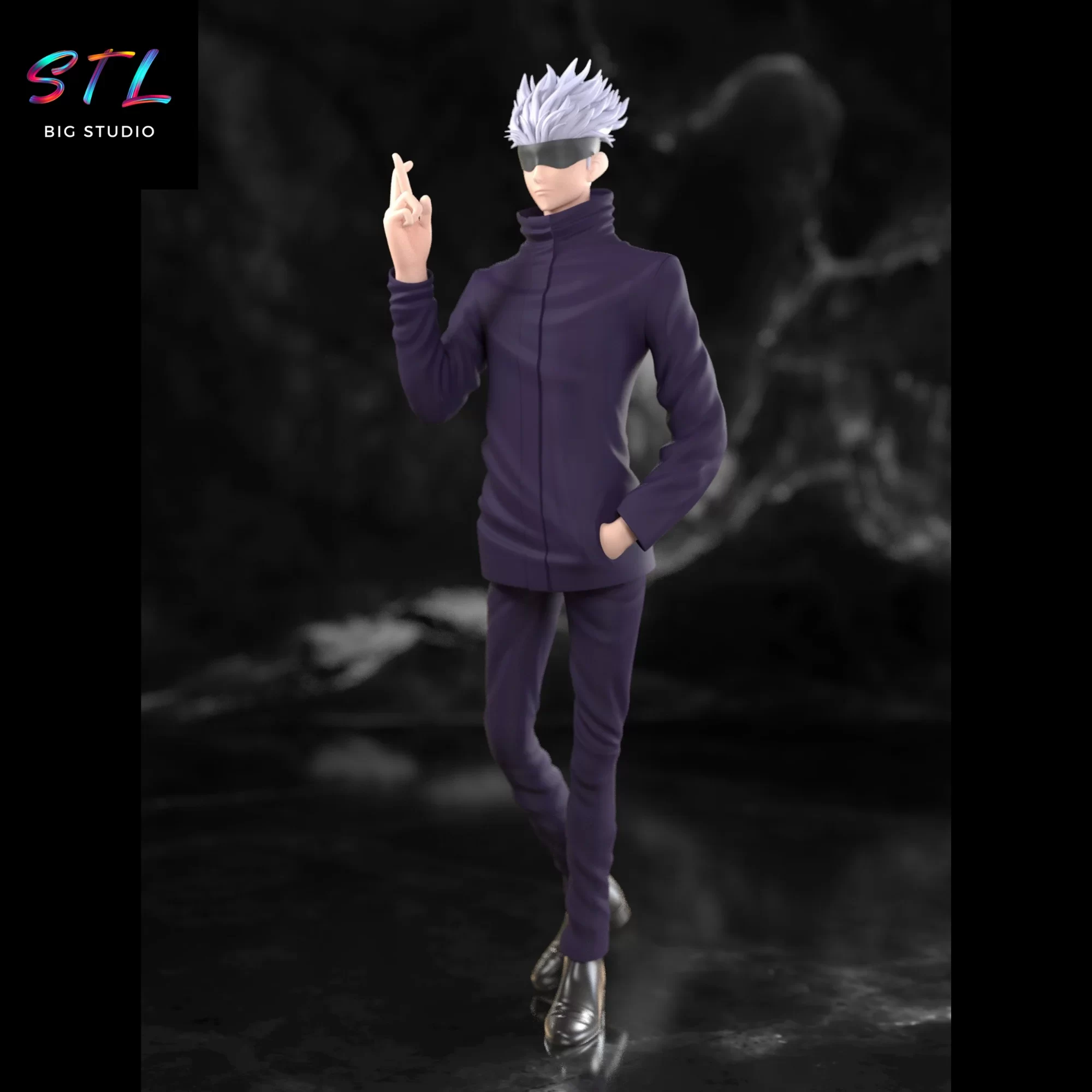 figura 3d satoru gojo stl impresion 3d figura 3d satoru gojo stl impresion 3d