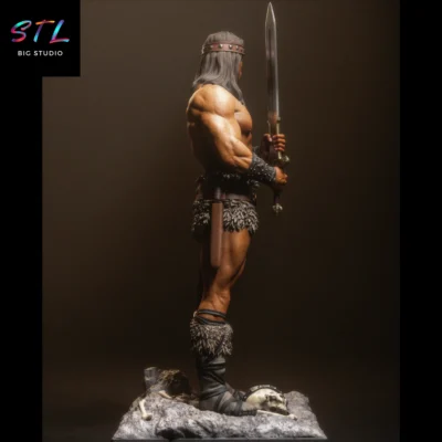 figura Arnold Schwarzenegger stl conan para impresion 3d