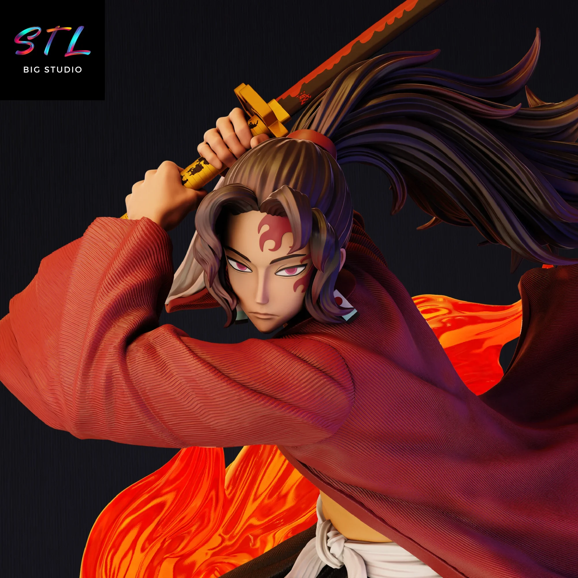 figura Yoriichi Tsugikuni stl impresion 3d demon slayer figura Yoriichi Tsugikuni stl impresion 3d demon slayer