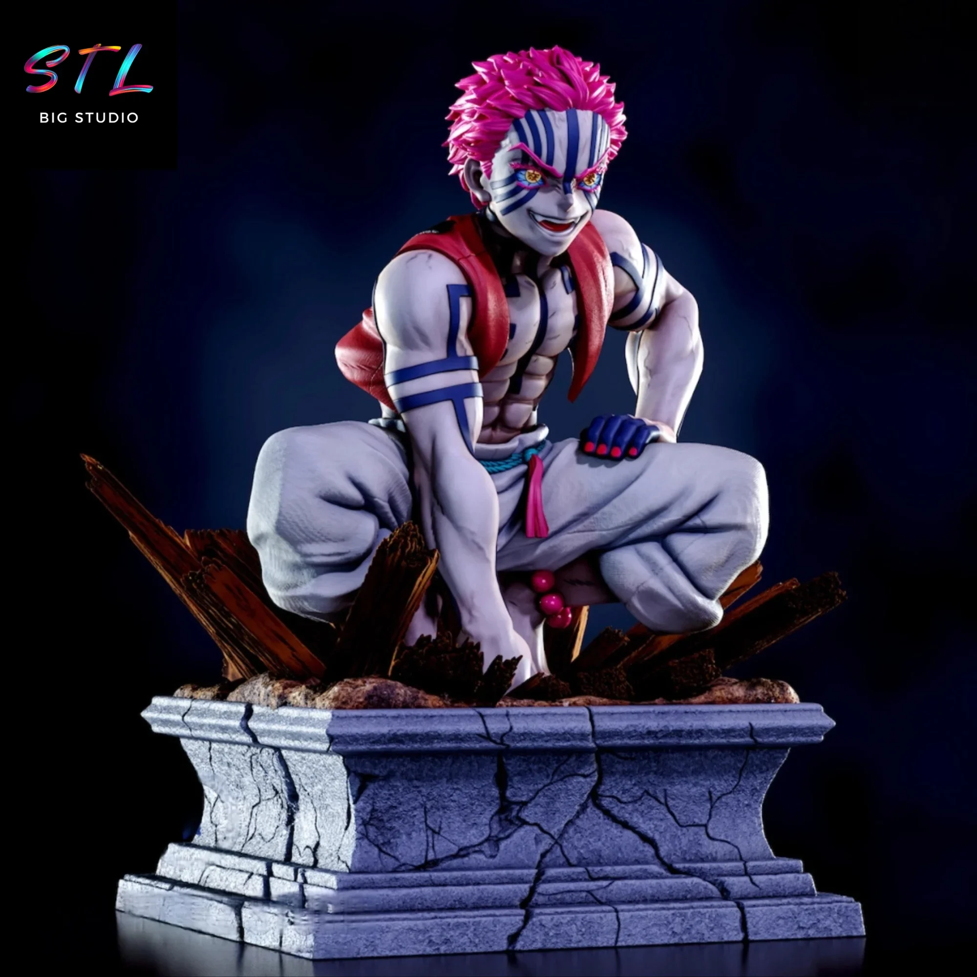 figura akaza stl kimetsu no yaiba para impresion 3d figura akaza stl kimetsu no yaiba para impresion 3d