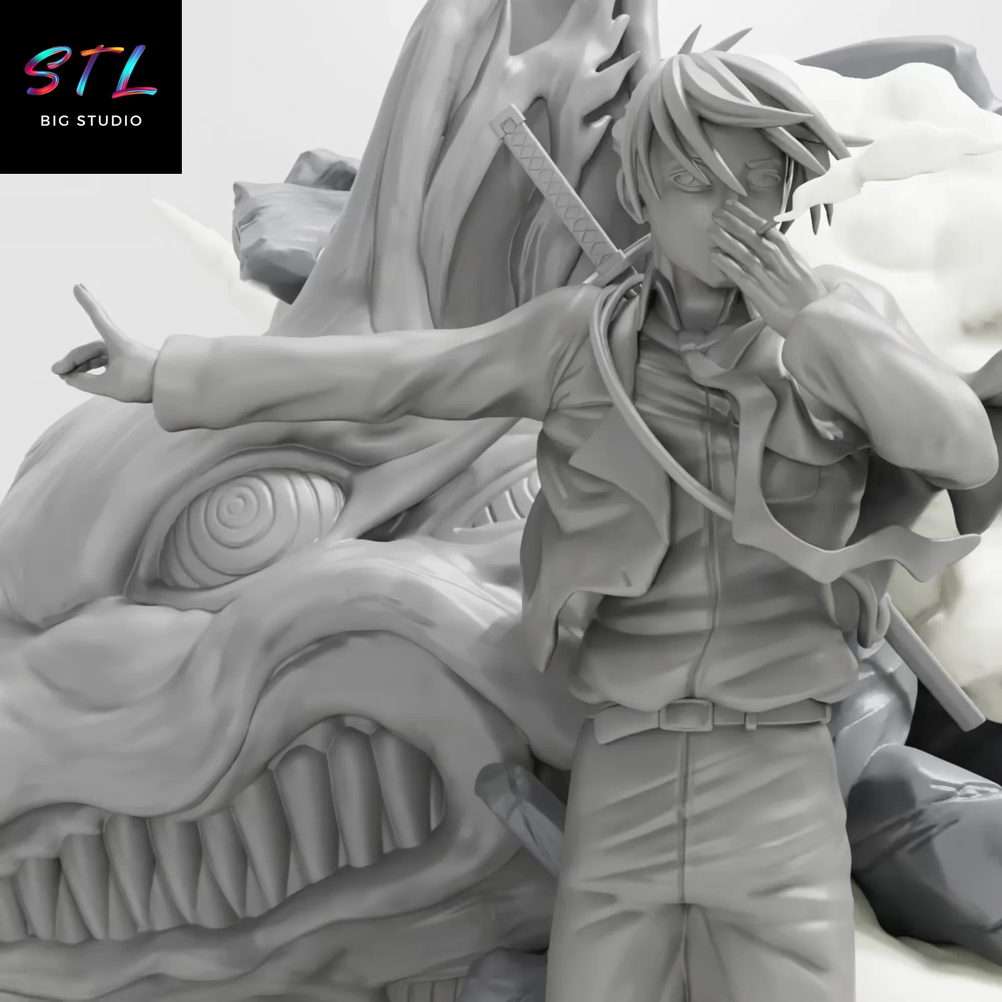 figura aki hayakawa stl chainsaw man diorama anime impresion 3d figura aki hayakawa stl chainsaw man diorama anime impresion 3d