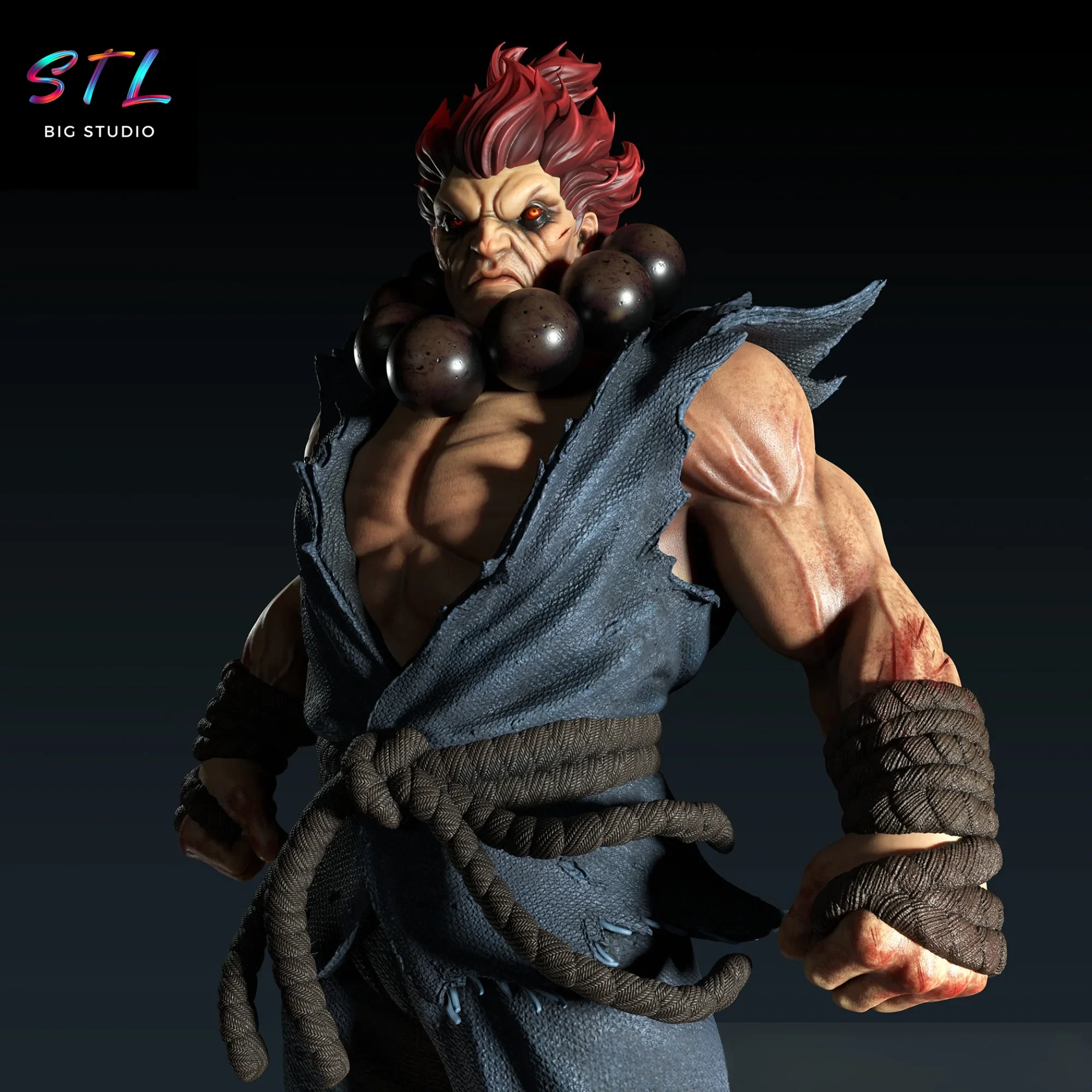 figura akuma stl street fighter impresion 3d figura akuma stl street fighter impresion 3d