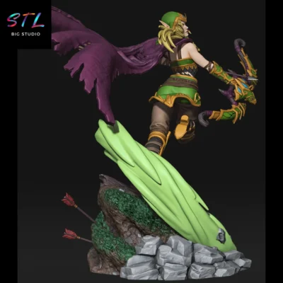 figura alleria windrunner stl world of warcraft impresion 3d