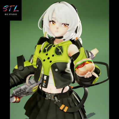 figura anby demara stl zenless zone zero para impresion 3d