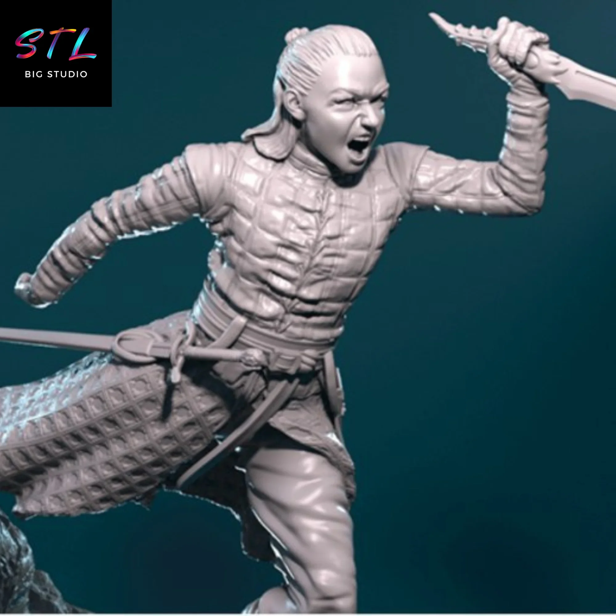 figura arya stark stl juego de tronos impresion 3d figura arya stark stl juego de tronos impresion 3d