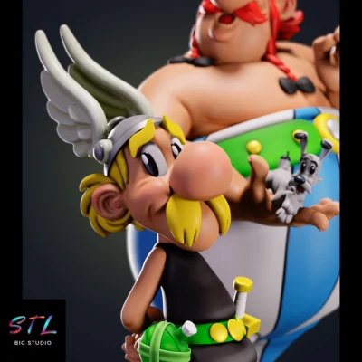 figura asterix y obelix stl impresion 3d