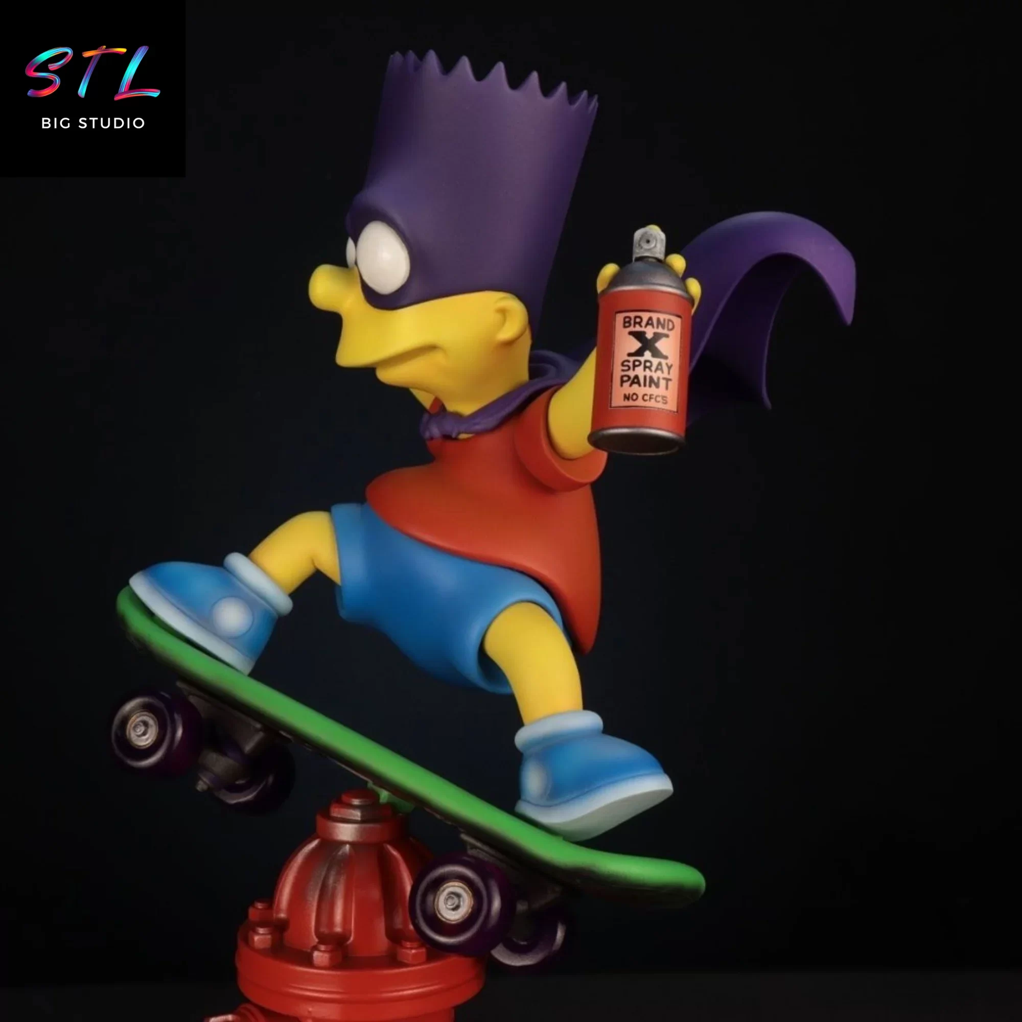 figura bart simpson skate stl diorama impresion 3d figura bart simpson skate stl diorama impresion 3d