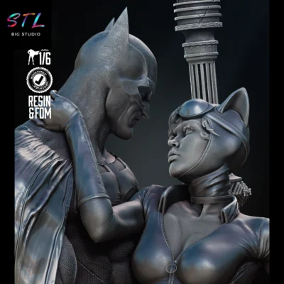 figura batman y catwoman stl para impresion 3d