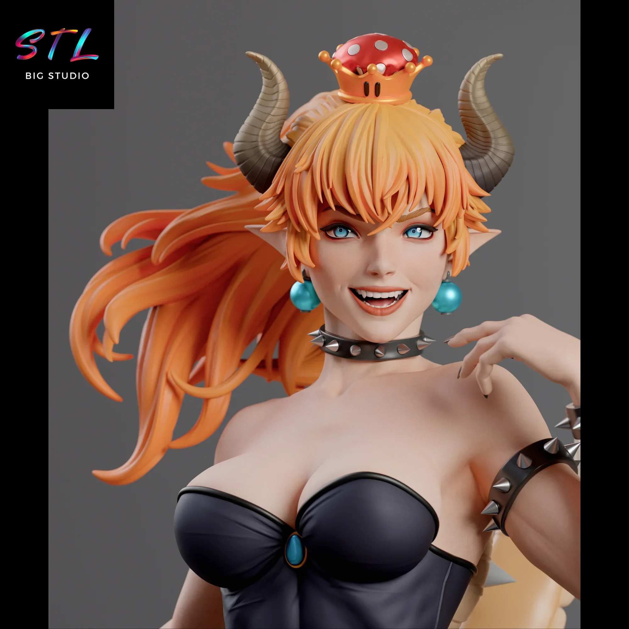 figura bowsette stl mario bros para impresion 3d figura bowsette stl mario bros para impresion 3d