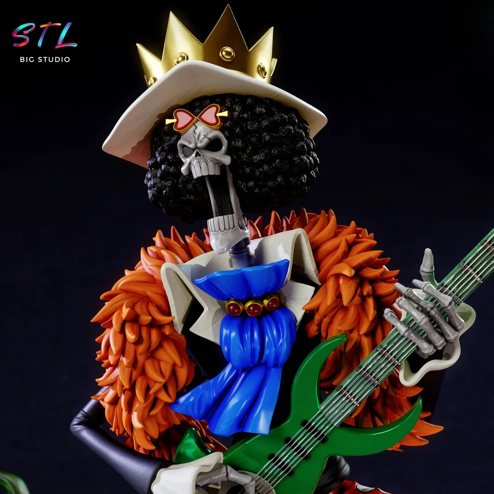 figura brook stl one piece diorama para impresion 3d figura brook stl one piece diorama para impresion 3d