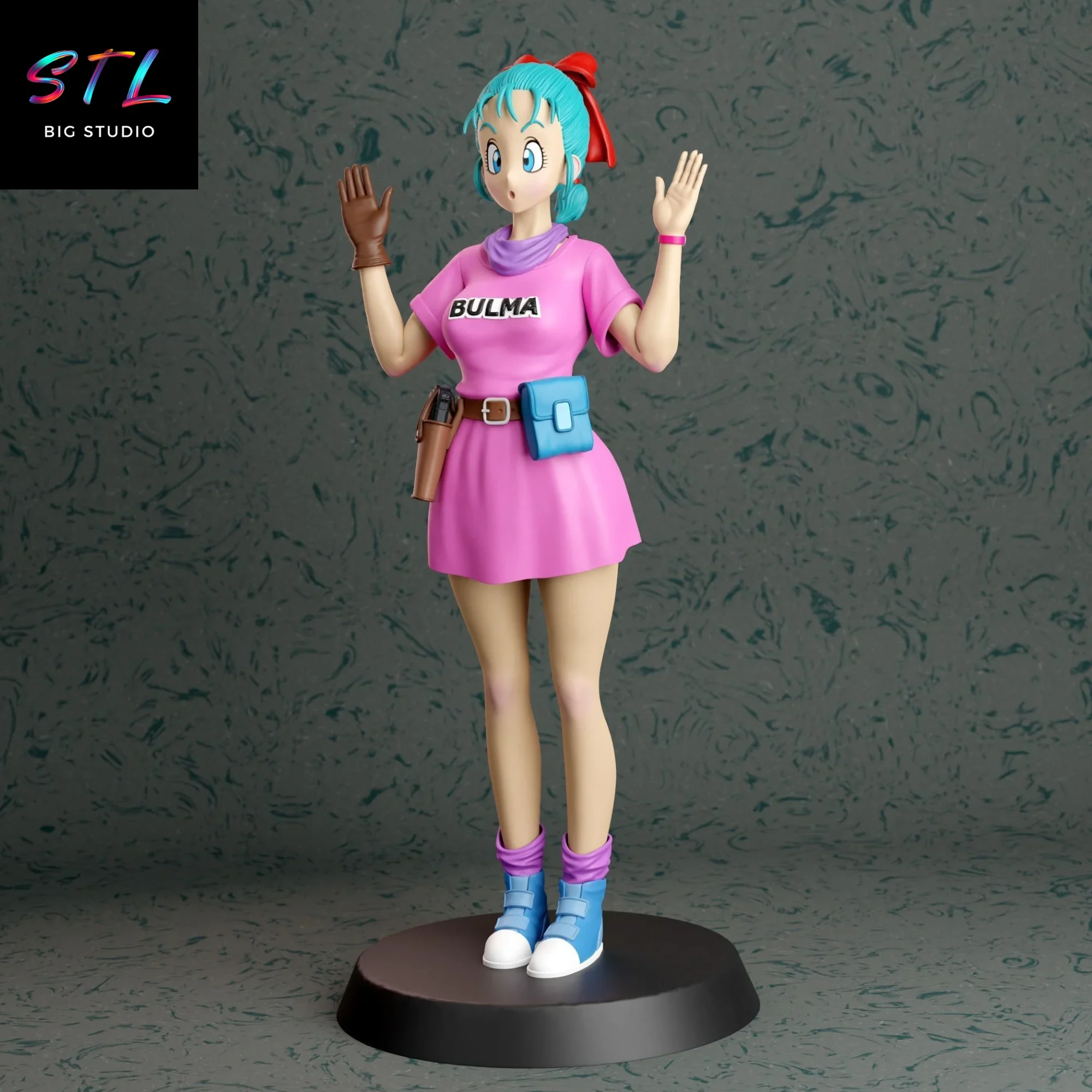 figura bulma stl dragon ball impresion 3d