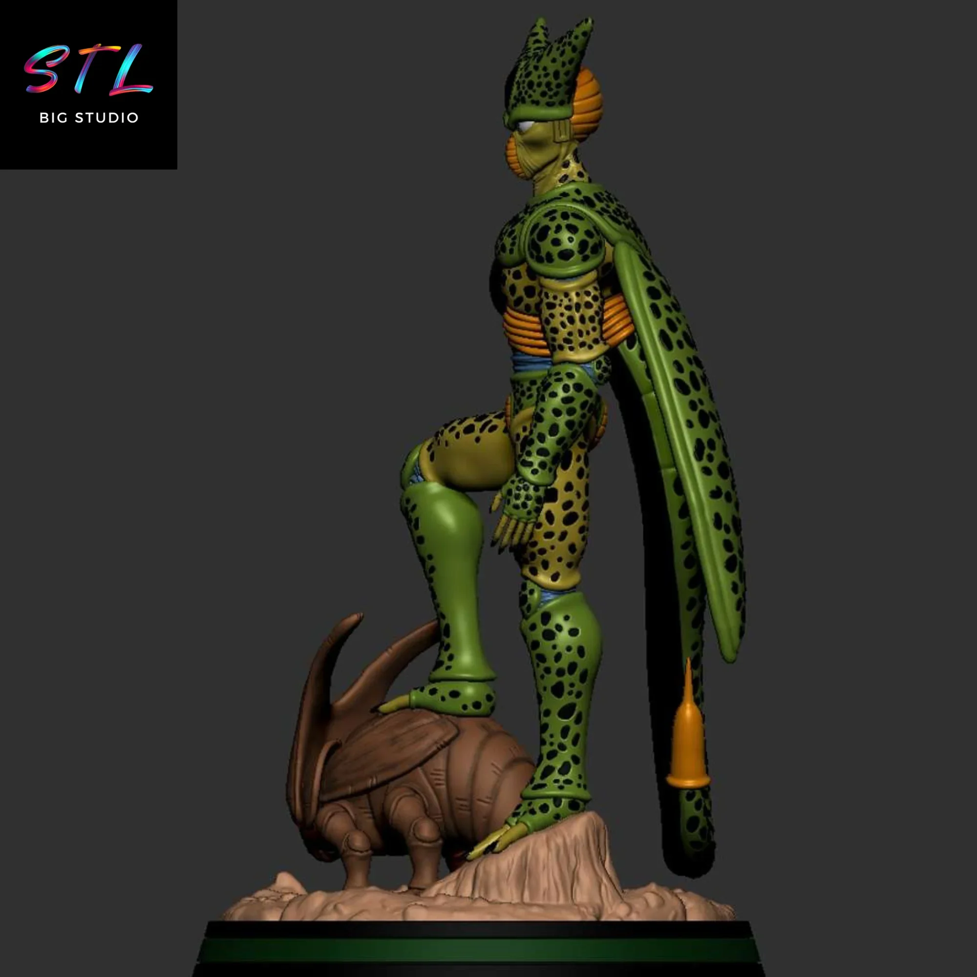 figura celula stl bola de dragon impresion 3d figura celula stl bola de dragon impresion 3d