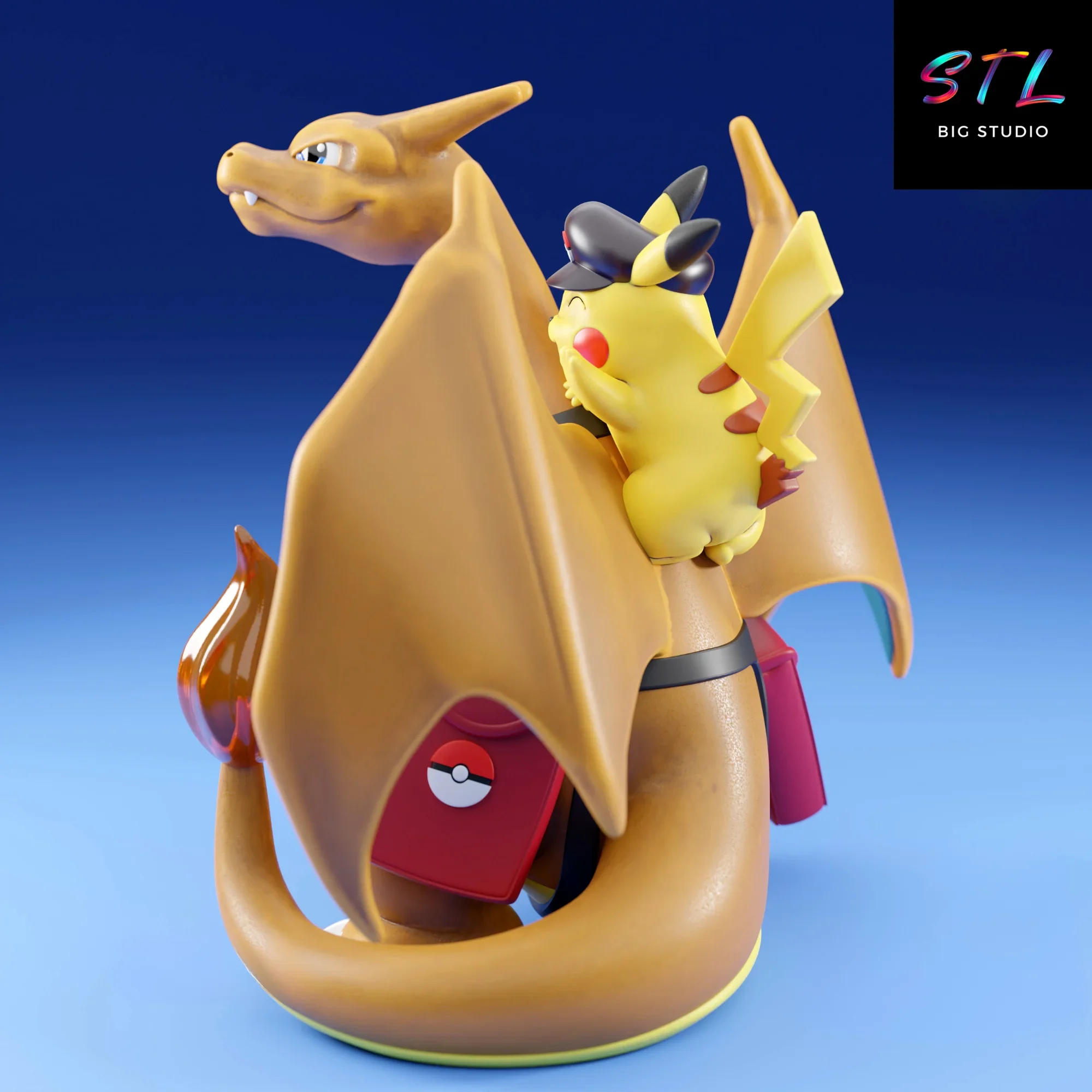figura charizard y pikachu stl impresion 3d pokemon figura charizard y pikachu stl impresion 3d pokemon